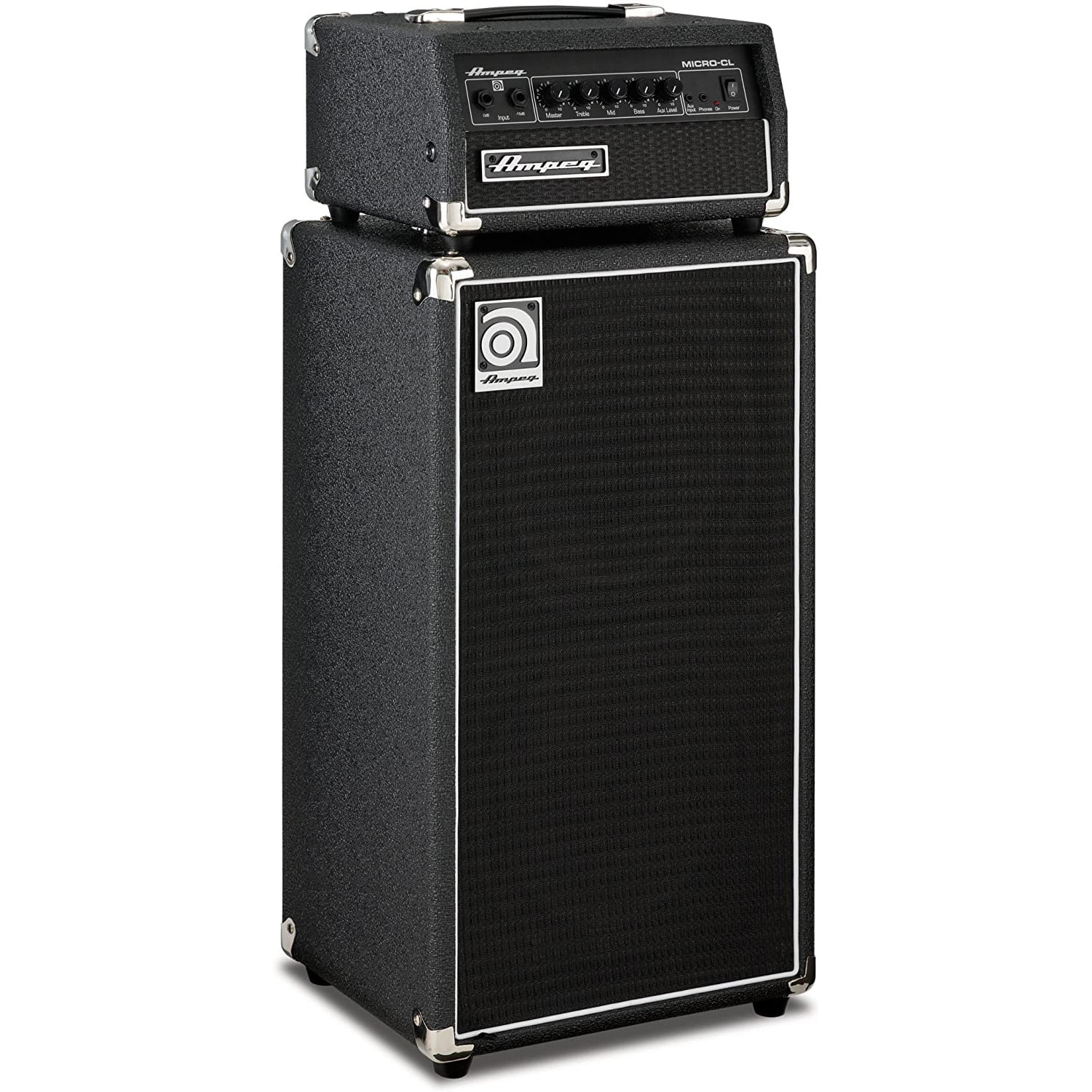 Gabinete de bajo + cabezal Ampeg Micro-CL Stack - MICRO CL STACK GABINETE BAJO + CABEZAL BAJO AMPEG
