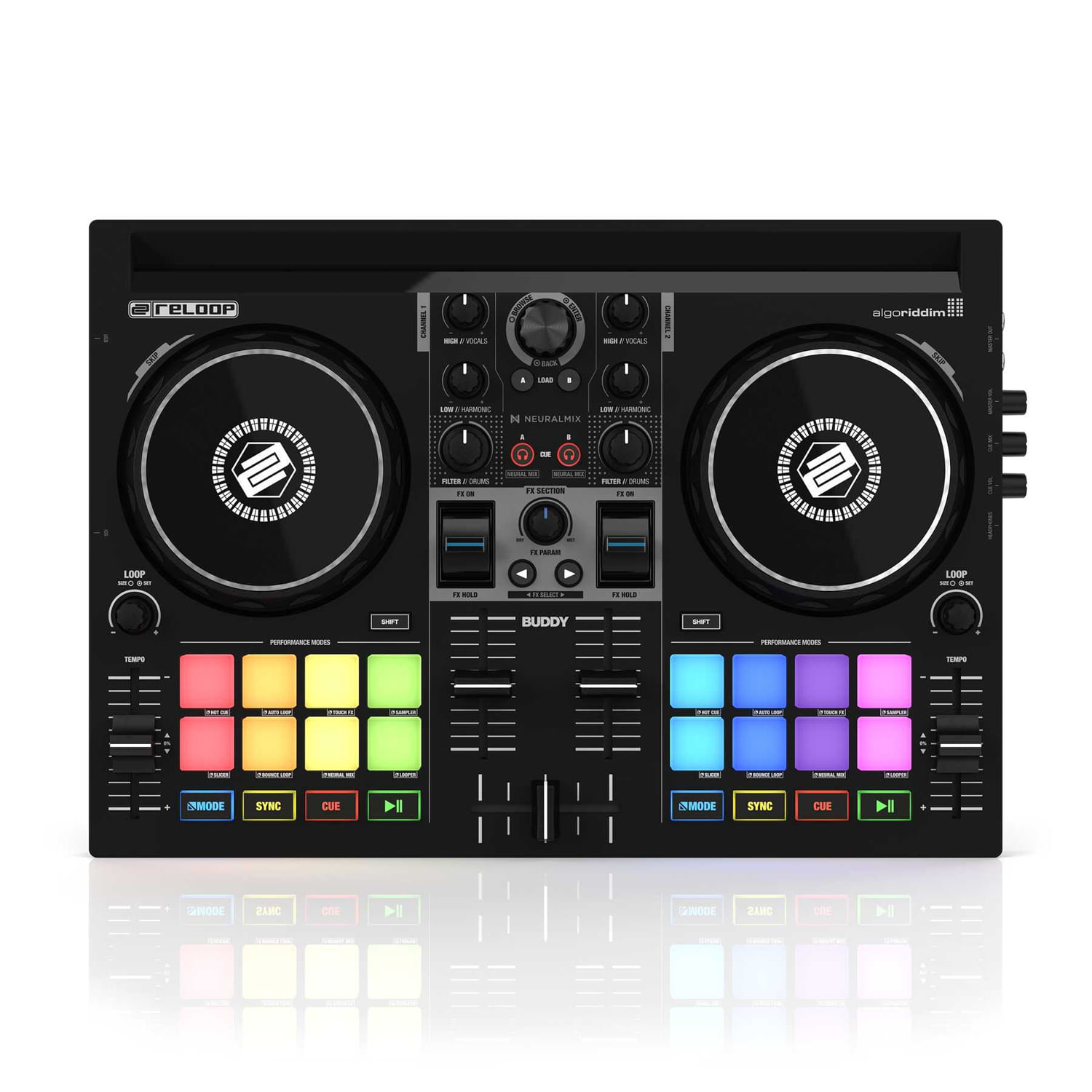 Controlador DJ Reloop Buddy - BUDDY BK CONTROLADOR DJ RELOOP