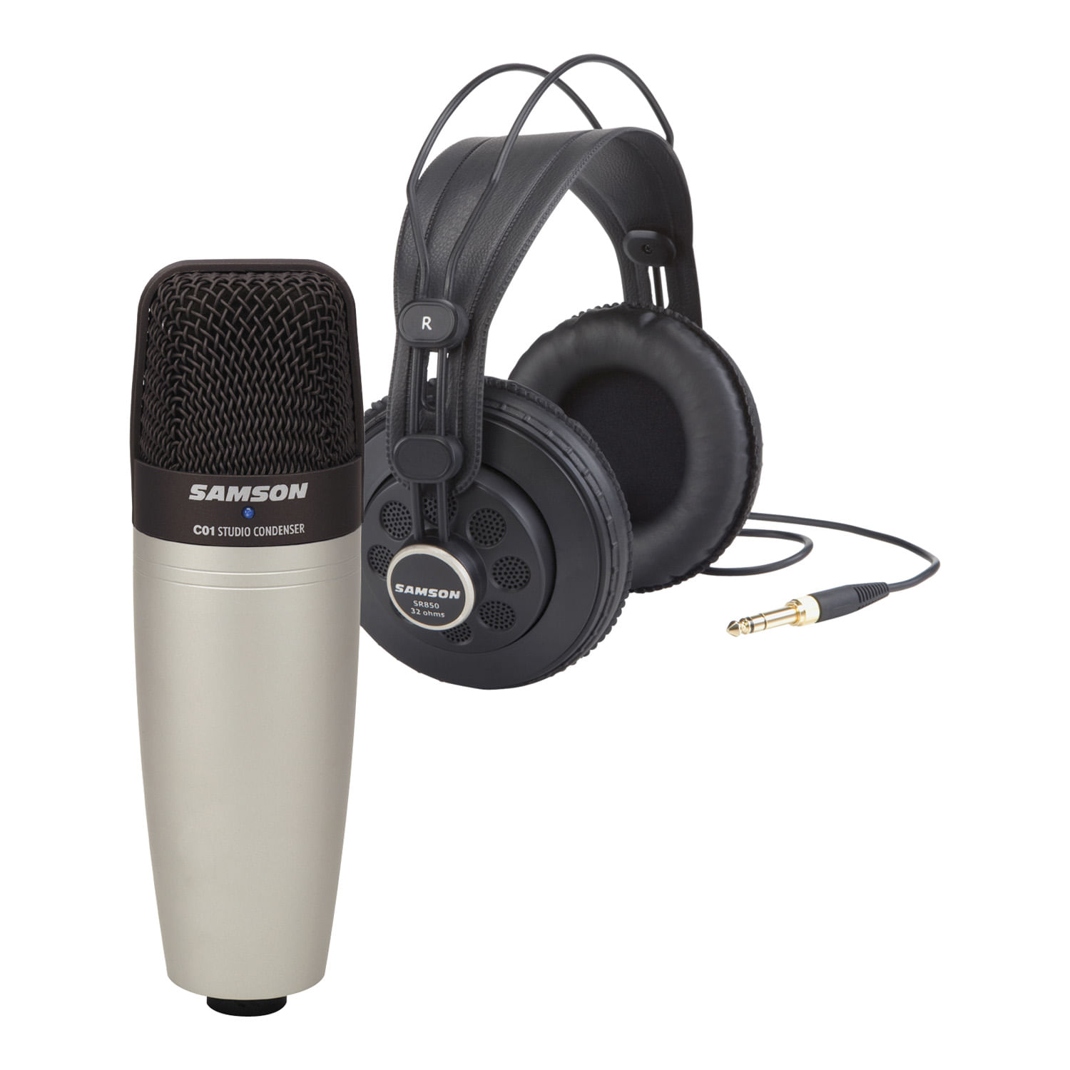 Pack Samson micrófono y audífonos para C01/SR850 - C01/SR850 PACK MICROFONO ESAC01850 SAMSON