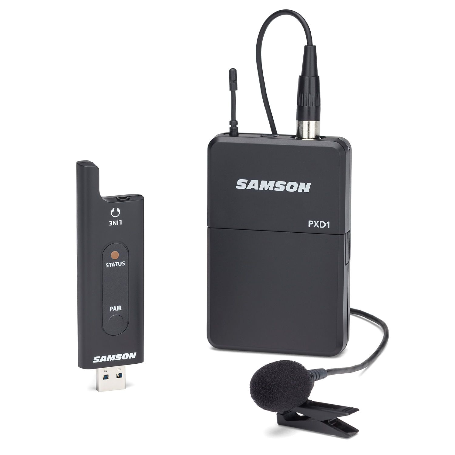 Micrófono Lavalier Con Receptor USB Samson XPD2BLM8 - XPD2BLM8 MICROFONO INALAMBRICO LAVALIER USB 2.4 GHz SAMSON