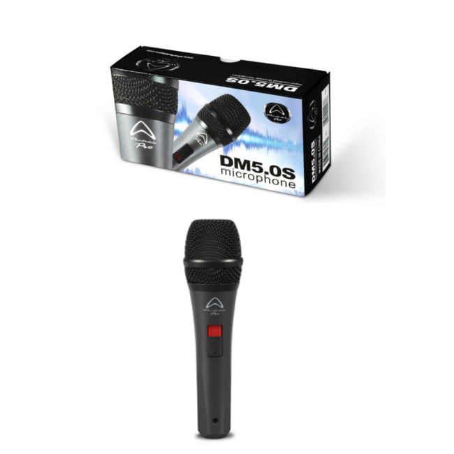 Micrófono dinámico Wharfedale Dm-5.0S - Con switch - DM-5.0S-single GY MICROFONO DINAMICO C/ SWITCH WHARFEDALE
