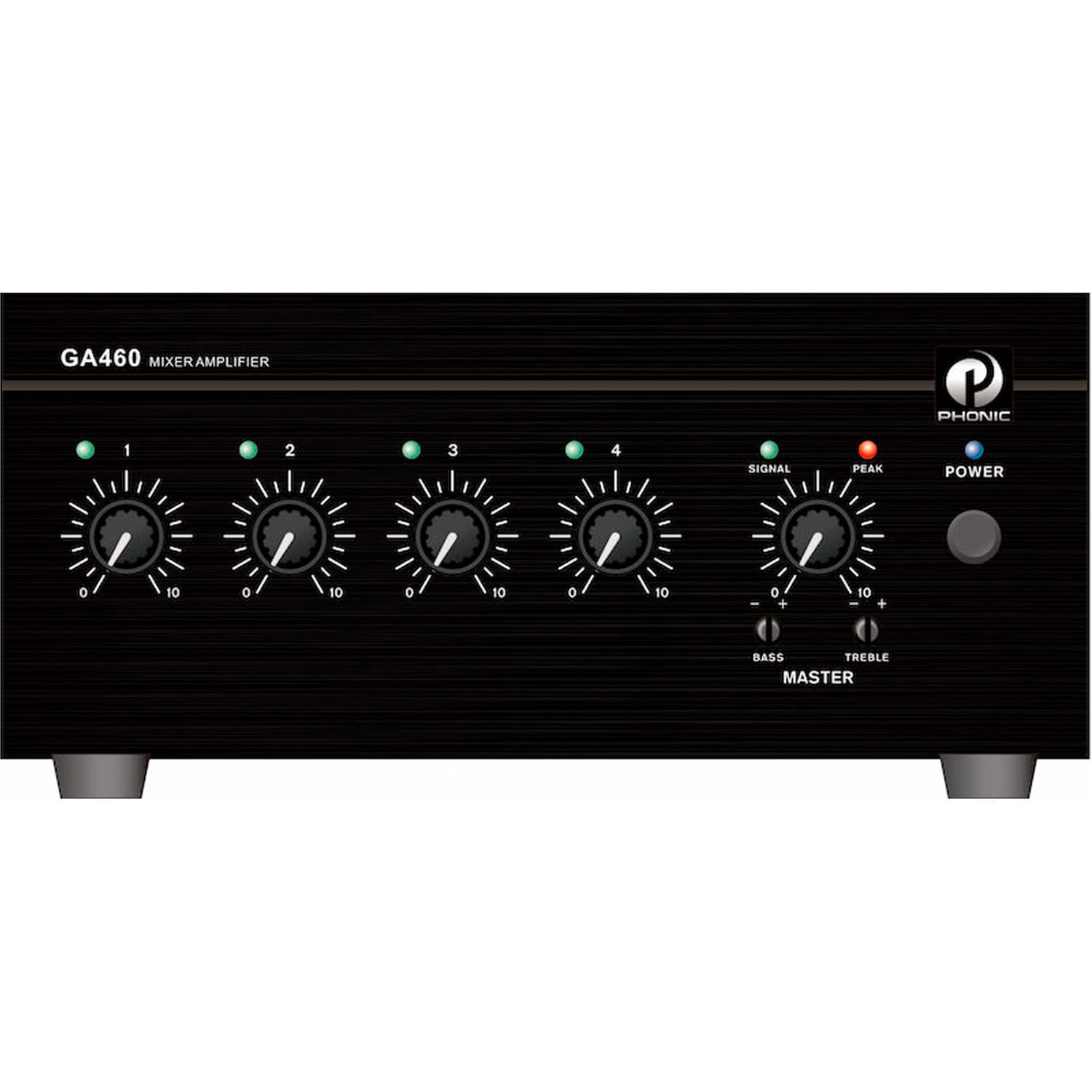 Mixer Phonic GA460 - GA460 MIXER C/POWER 4CH 60W INSTALL PHONIC