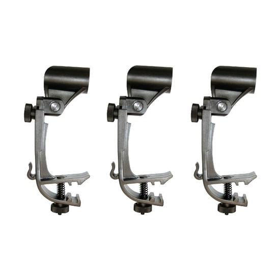 Set Samson de 3 pinzas para micrófono de batería DMC100 - DMC100 BK PINZA MICROFONO SET PINZA SAMSON