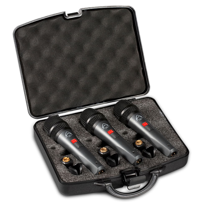Pack Wharfedale de micrófonos DM-5.0S con switch - DM-5.0S-3pcs/Pack GY PACK MICROFONO C/ SWITCH WHARFEDALE