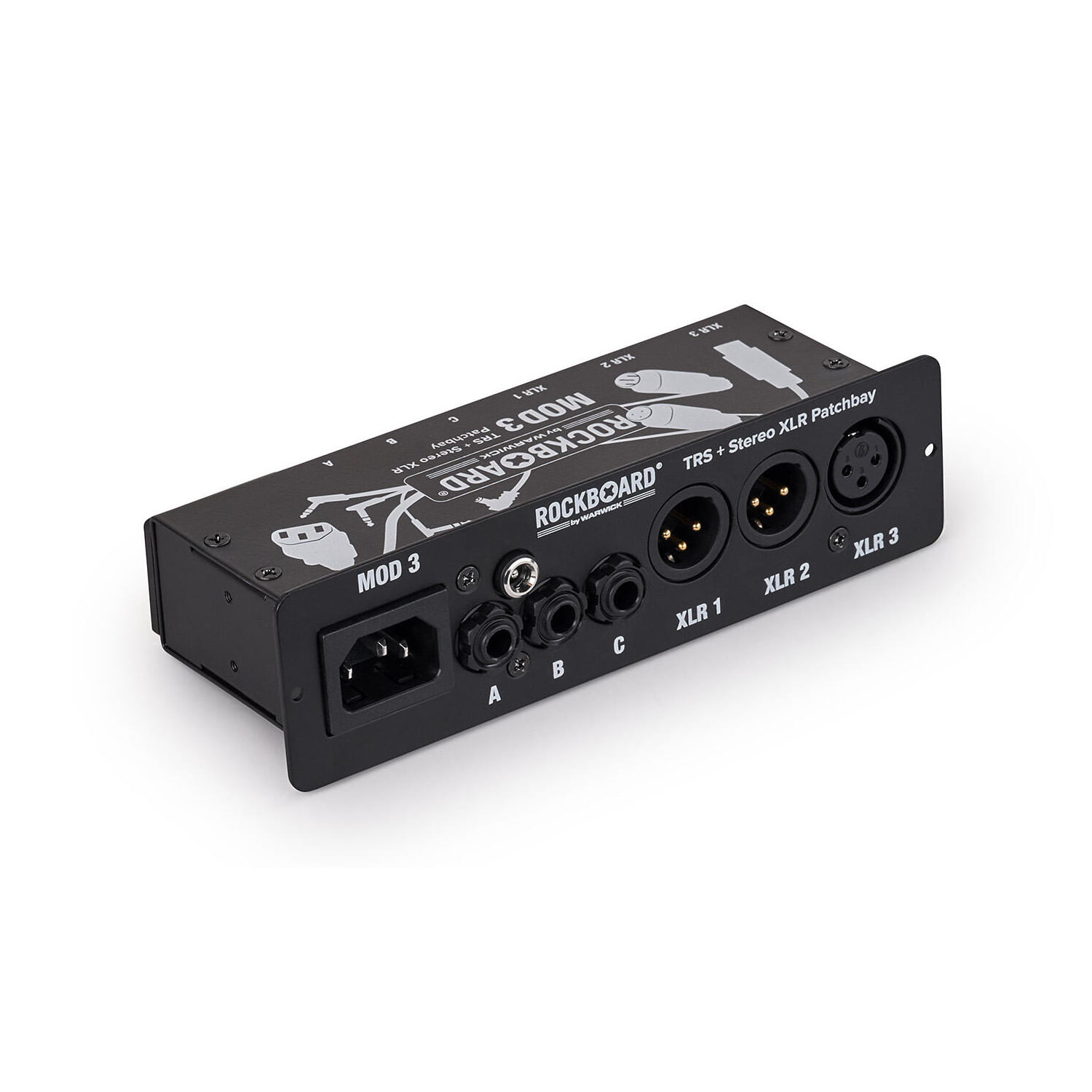 Patchbay Rockboard MOD 3 V2 - Con fuente de poder - RBO B MOD 3 V2 BK FUENTE PODER PEDAL PATHBAY ROCKBAG