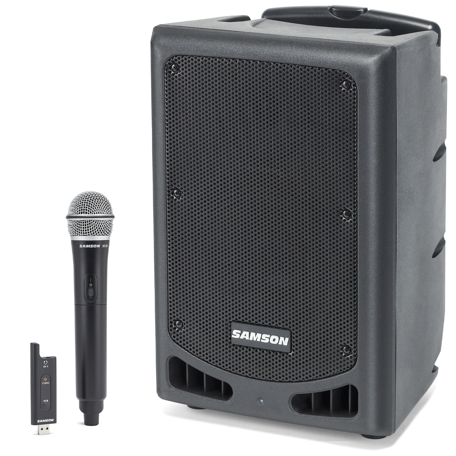 Caja Activa Portátil Samson XP208W - con Mic/BT - XP208W PACK AUDIO BAT REC/MIC/BLUETOOH SAMSON