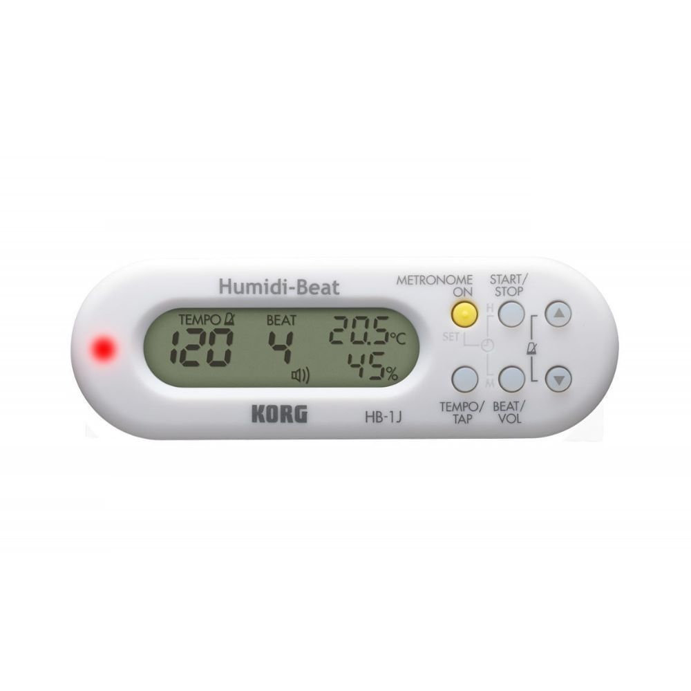 Metrónomo e higrómetro Korg Humibeat  HB1 blanco - HUMIDIBEAT HB1WH METRONOMO HIGROMETRO KORG