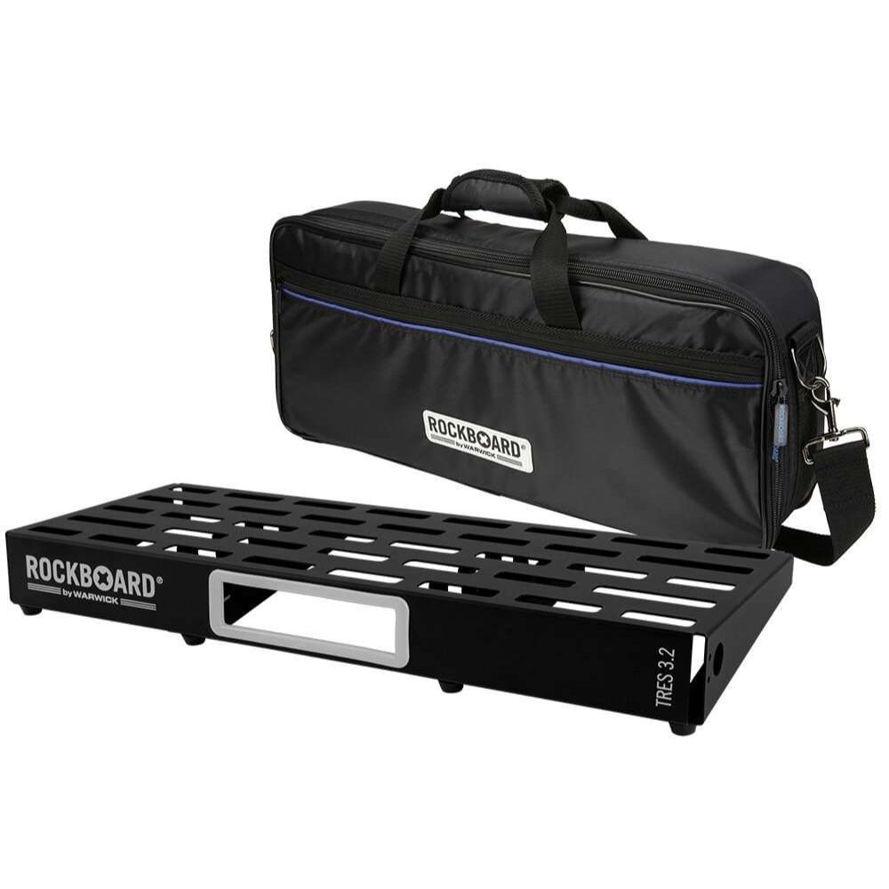 Pedalboard Rockboard RBO B 3.2 - Funda Rockbag - RBO B 3.2 TRES B PEDALBOARD 59.8 X 23.6 CM C/FUNDA ROCKBAG