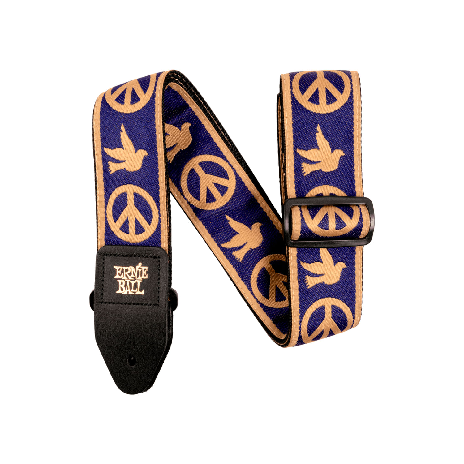 Correa para Guitarra Ernie Ball Peace Love Jacquard P04699 - P04699 CORREA GUITARRA N/B PEACE LOVE JACQUARD ERNIE BALL