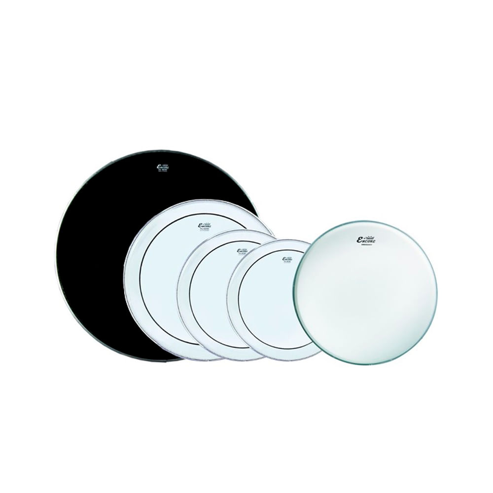 Set de parches Remo 10, 12, 14, 14, 22 " Encore EN-BA10-PP - EN-BA10-PP SET PARCHES PACK ENCORE 10"-12"-14"-14"-22" REMO