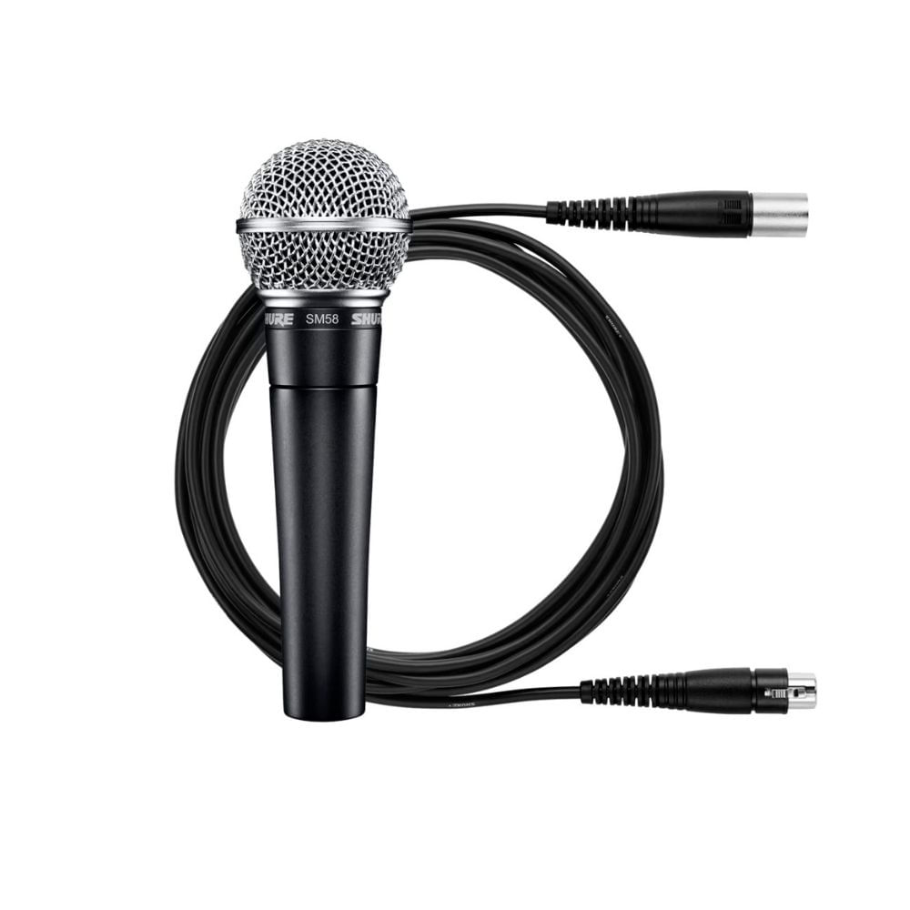 Micrófono dinámico vocal Shure SM58 con cable XLR - SM58-CN MICROFONO DINAMICO C/CABLE XLR SHURE