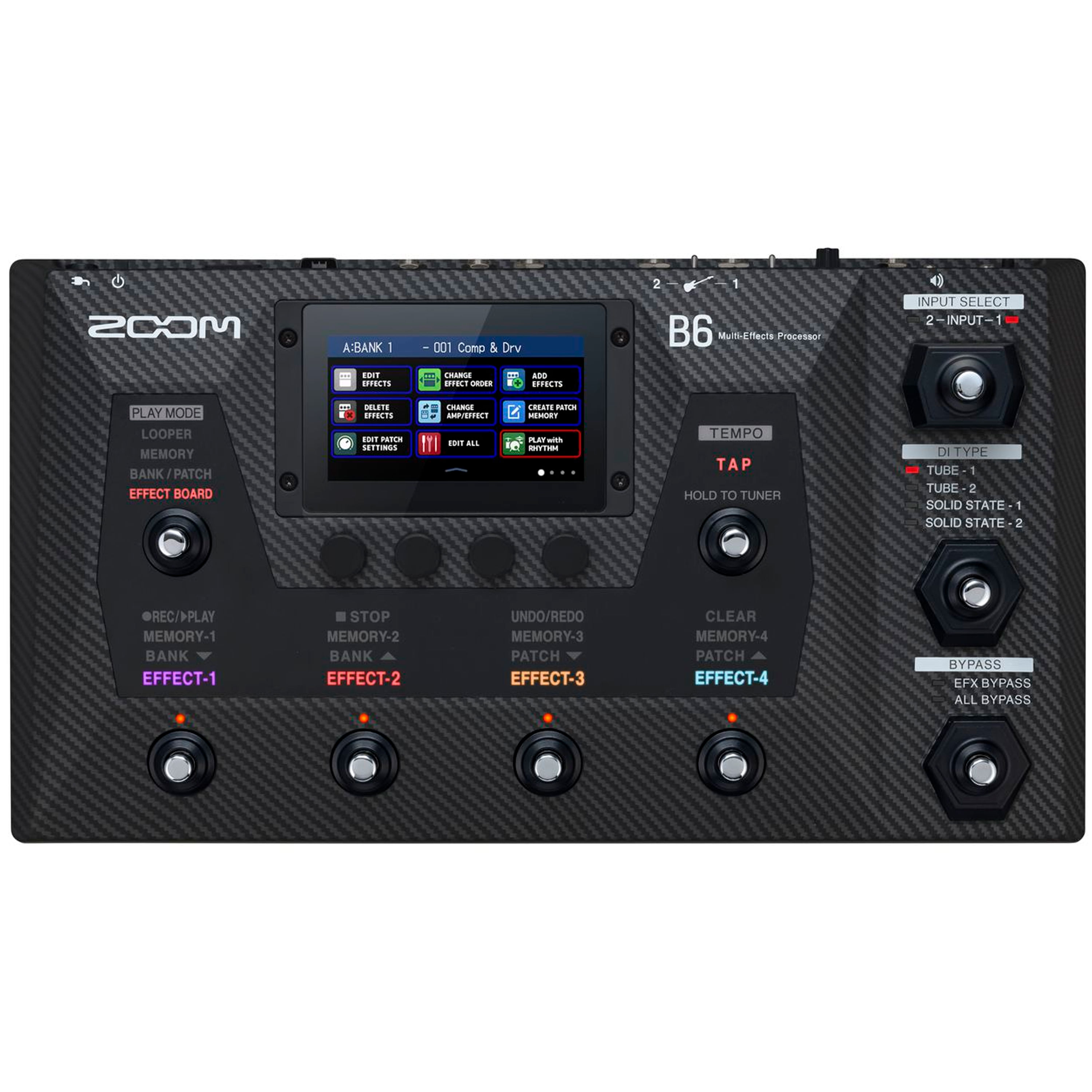 Pedalera multiefecto para bajo Zoom B6 - B6 PEDALERA MULTIEFECTO BAJO ZOOM