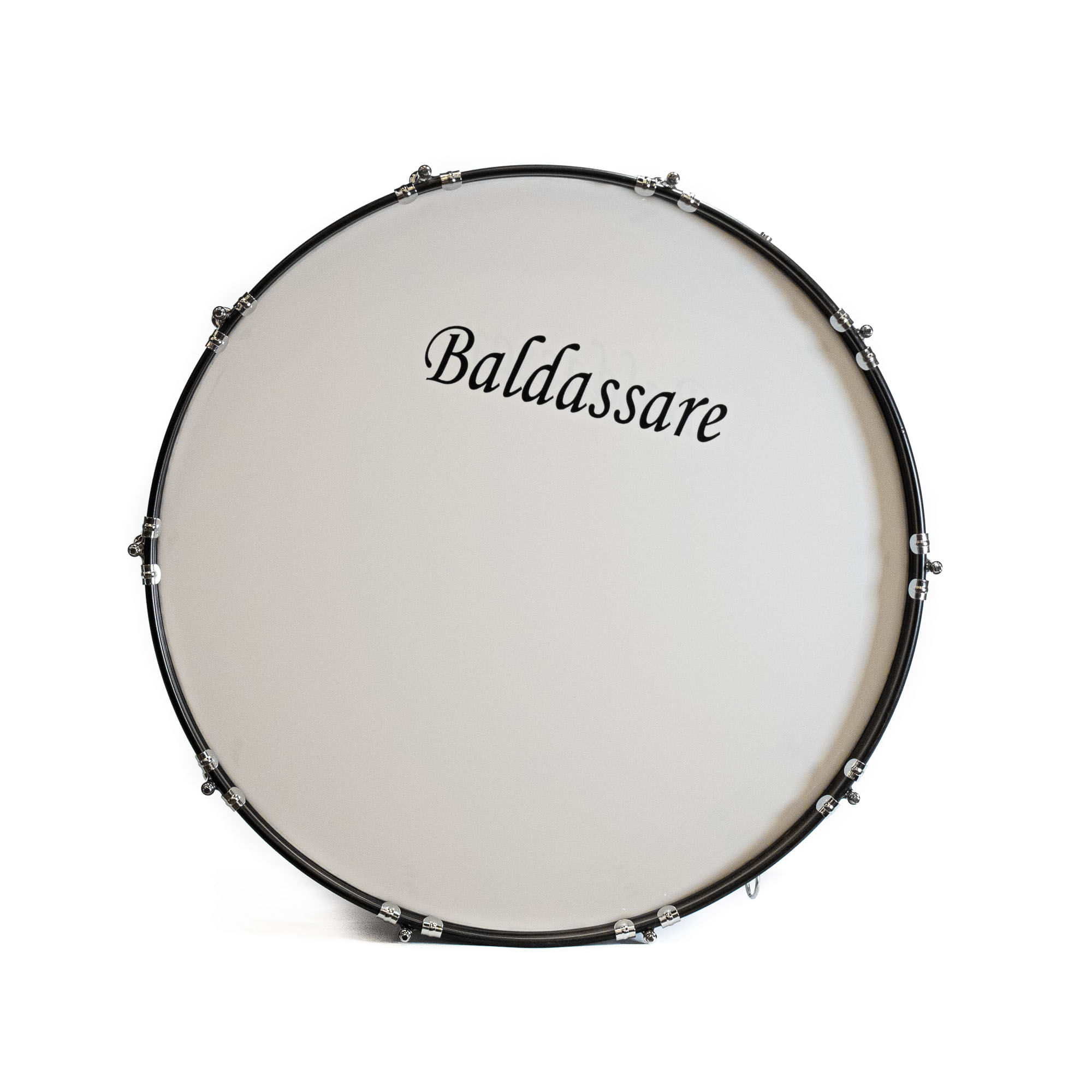 Bombo de marcha con correa de nylon Baldassare MBD 24 x 10" - MBD 24"x10" WH BOMBO MARCHA C/CORREA NYLON BALDASSARE