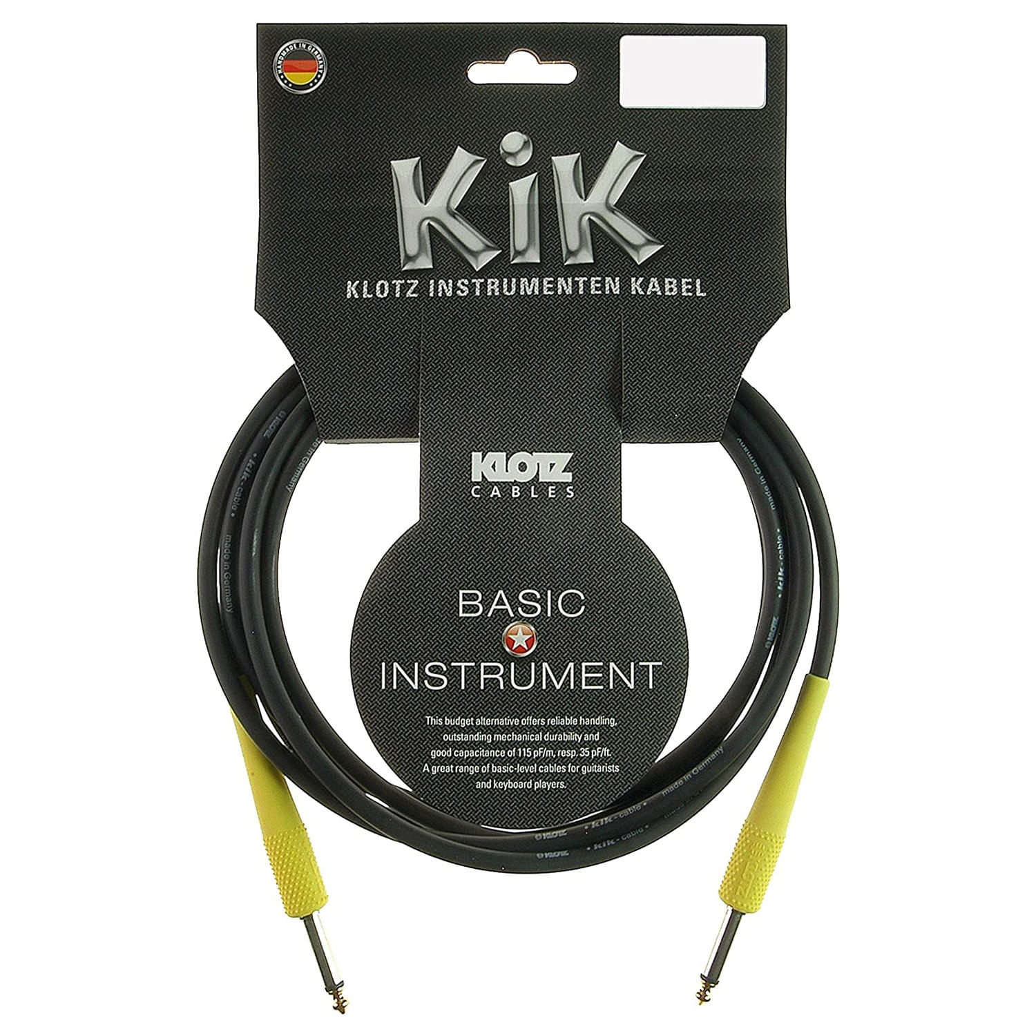 Cable de instrumento Klotz KIKC3.0PP5 3 mts - KIKC3.0PP5 CABLE INSTRUMENTO 3 MT KLOTZ
