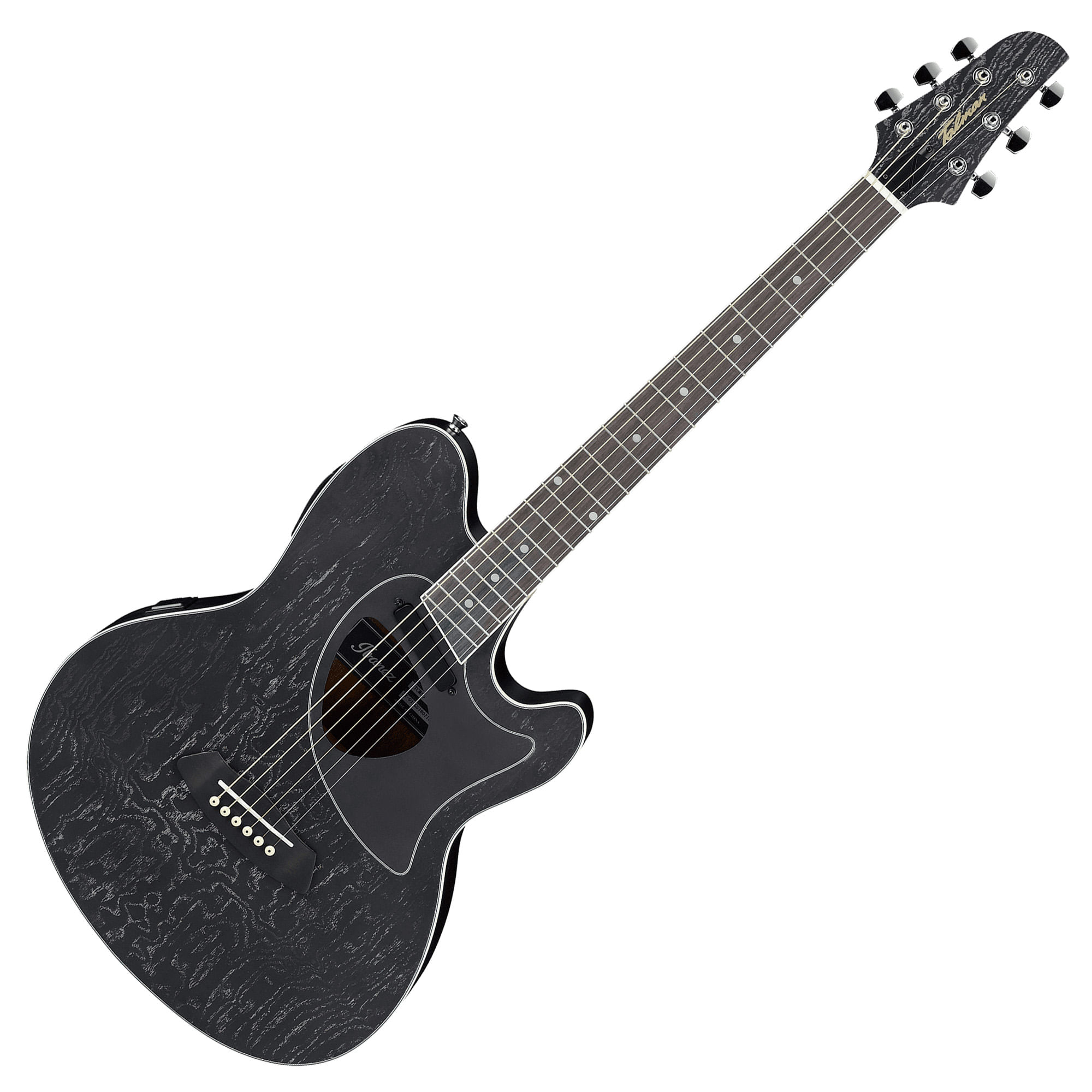 Guitarra electroacústica Ibanez TCM50 - Galaxy Black Open Pore - TCM50-GBO GUITARRA E/A METAL IBANEZ