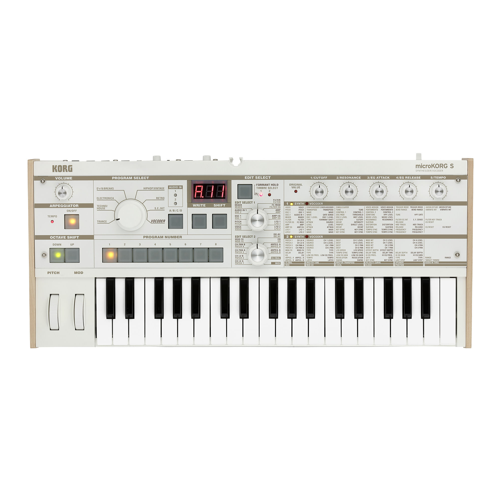 Sintetizador Korg Microkorg S MK-1S - Vocoder - MICROKORG S MK-1S SINTETIZADOR KORG