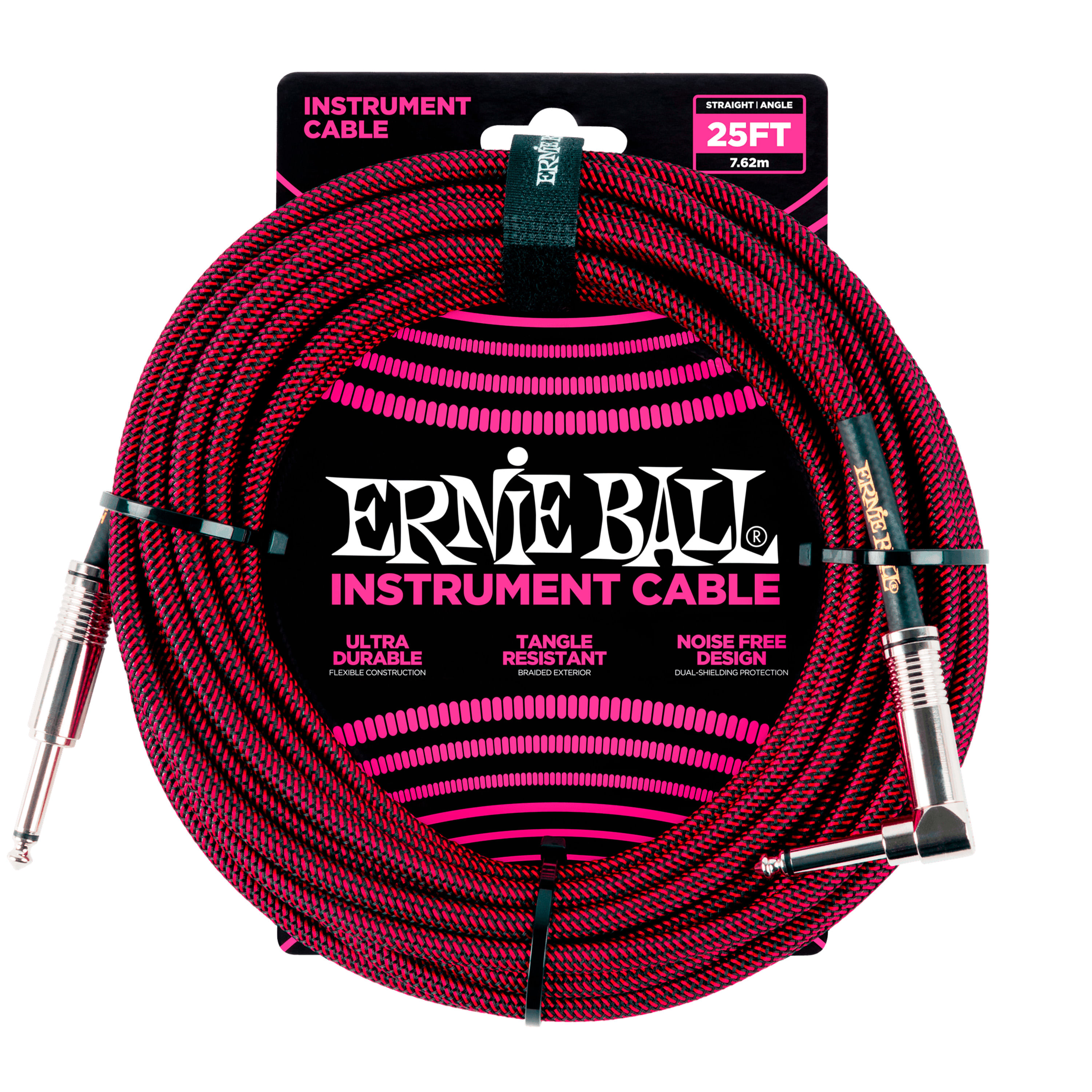 Cable para instrumento Ernie Ball P06062 7.5 mts - Red/Black - P06062 CABLE INSTRUMENTO BLK/RED 7,5 M ERNIE BALL