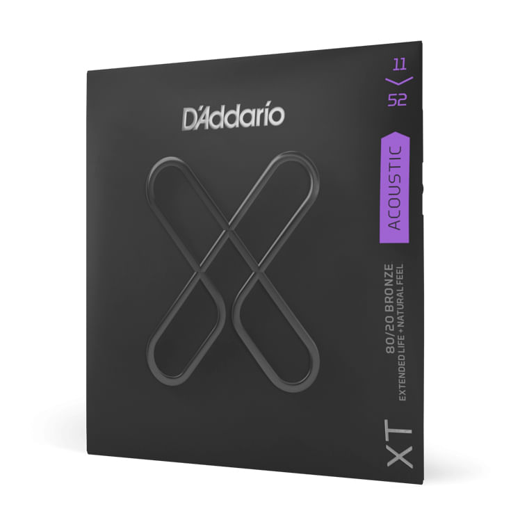Cuerdas de guitarra acústica D´Addario XTABR1152 Custom Light Coated 11-52 - XTABR1152 CUERDAS GUITARRA FOLK DADDARIO