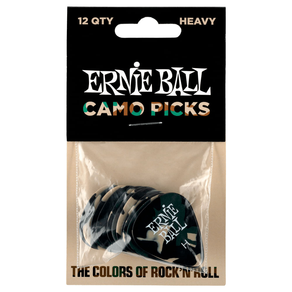 Pack de 12 uñetas Ernie Ball P09223 CAMUFLAJE - P09223 PACK UÑETAS 12 ERNIE BALL