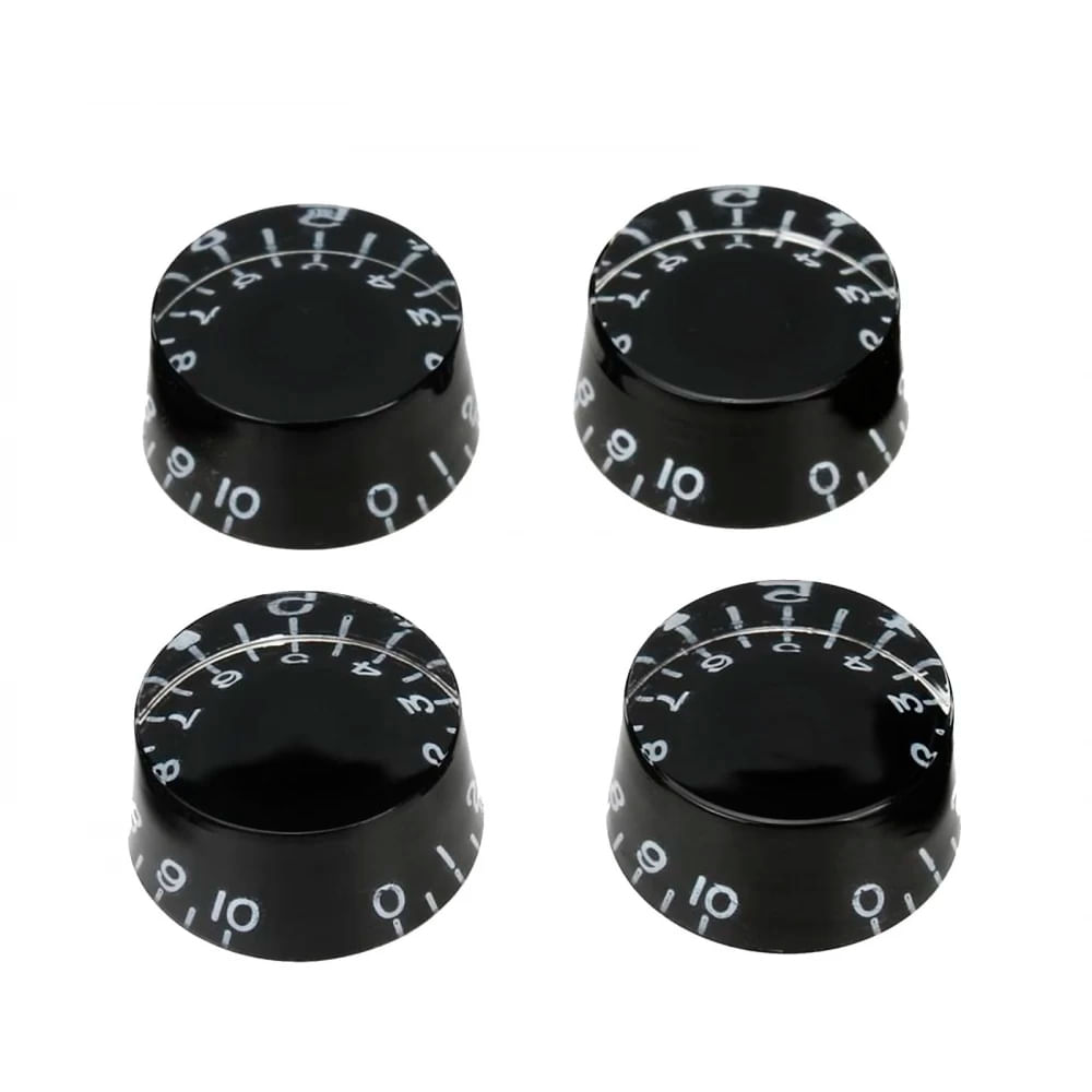 Set de 4 potenciometros Gibson Prsk-010 Negros - SPEED KNOBS BK SET 4 PERILLAS REPUESTO GIBSON