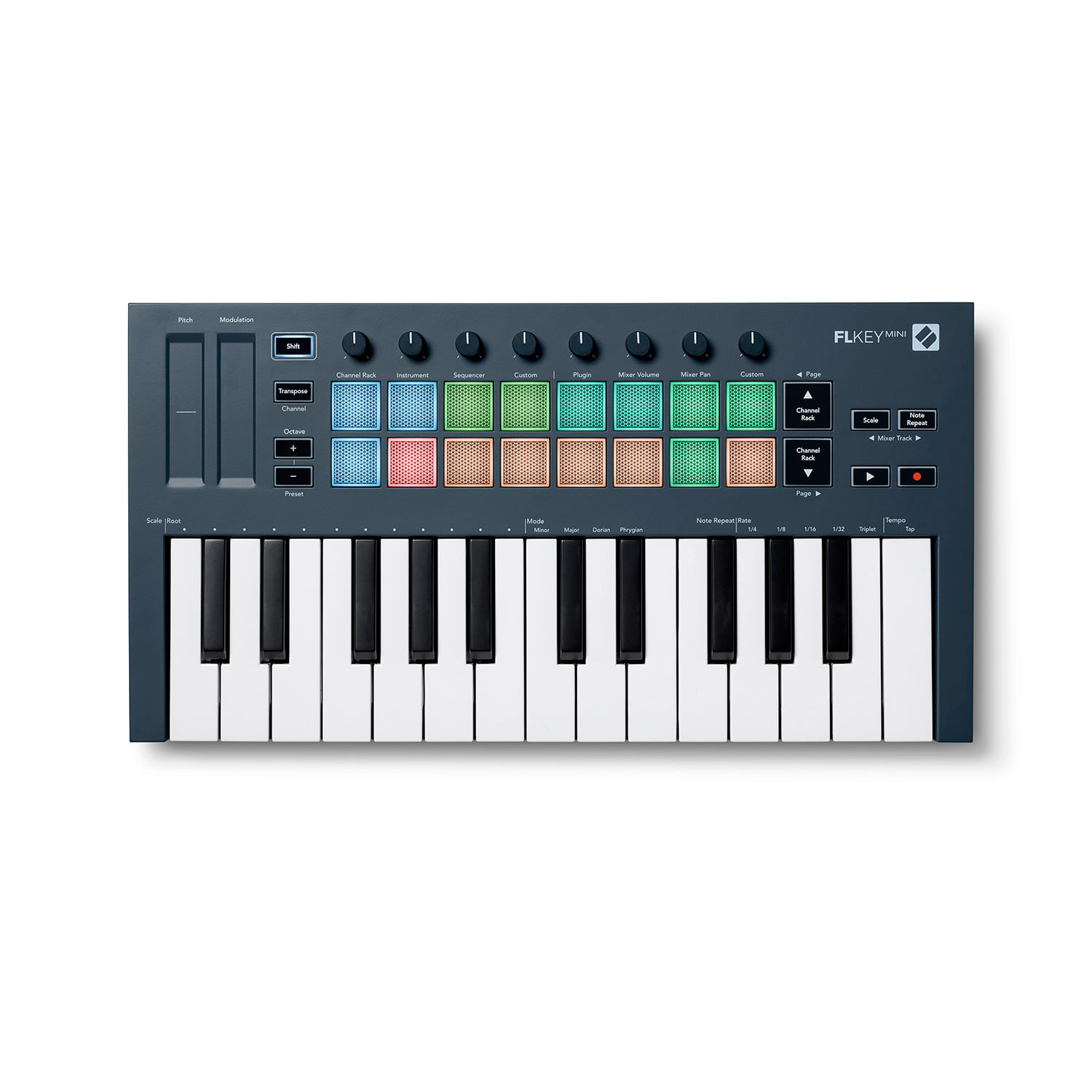 Novation FLkey mini - Teclado controlador MIDI - FLKEY MINI BK CONTROL SUPERFICIE DJ FOCUSRITE