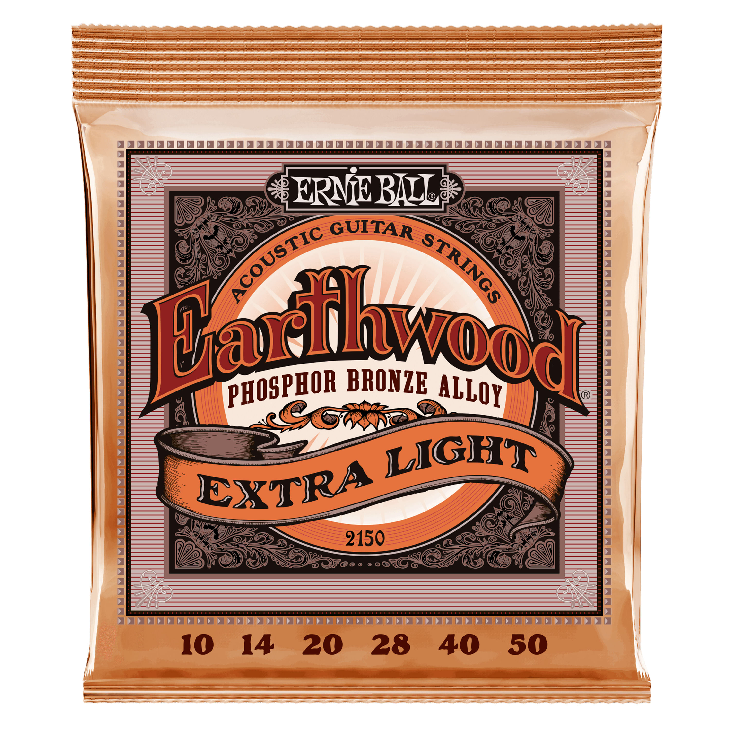 Cuerdas de guitarra acústica Ernie Ball P02150 Earthwood Extra Light Phosphor 10-50 - P02150 EARTHWD CUERDAS GUITARRA CLASICA PHOSPHOR BRONZE ERNIE BALL