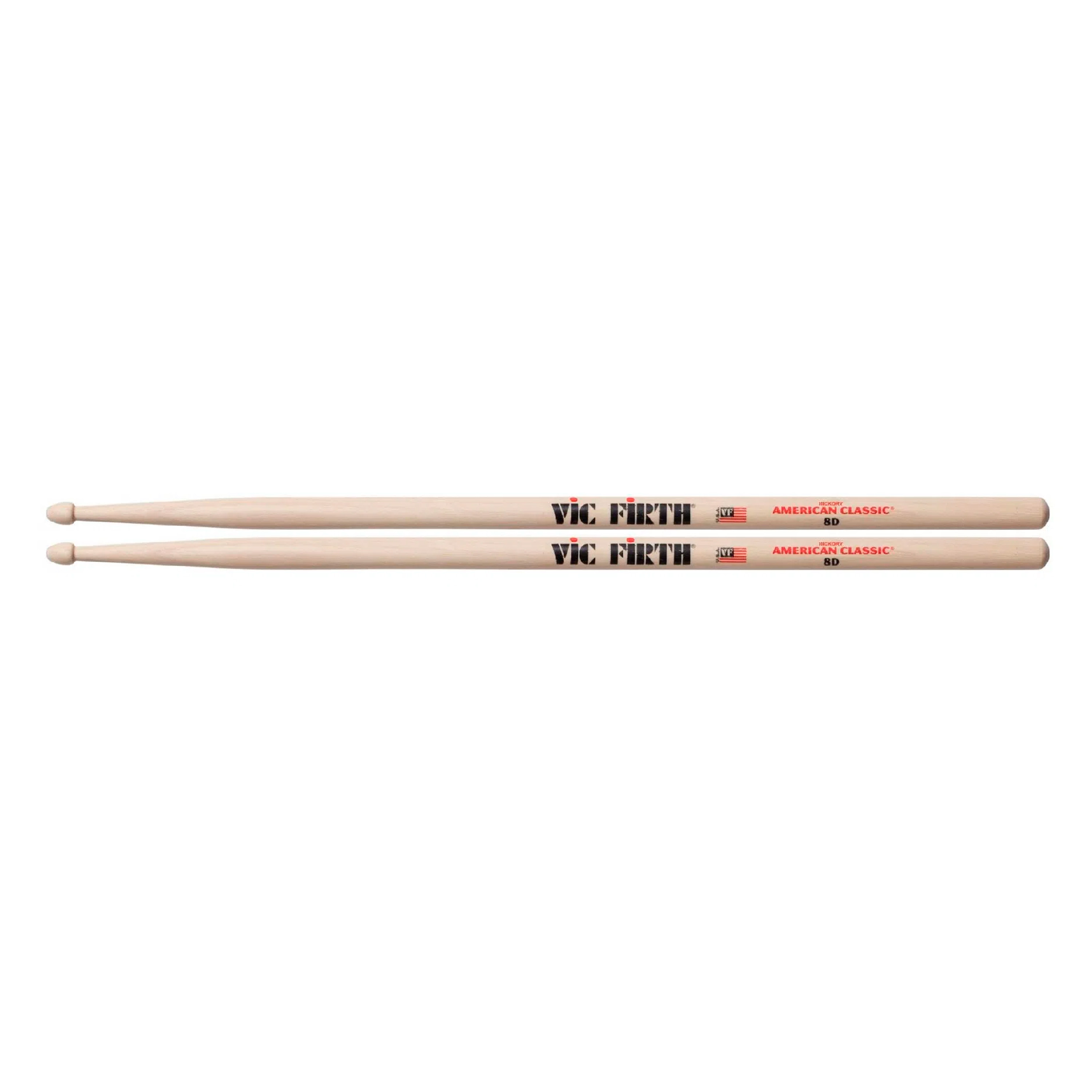 Baqueta Vic Firth 8D con punta de madera - serie American Classic - 8D BAQUETA MADERA VIC FIRTH