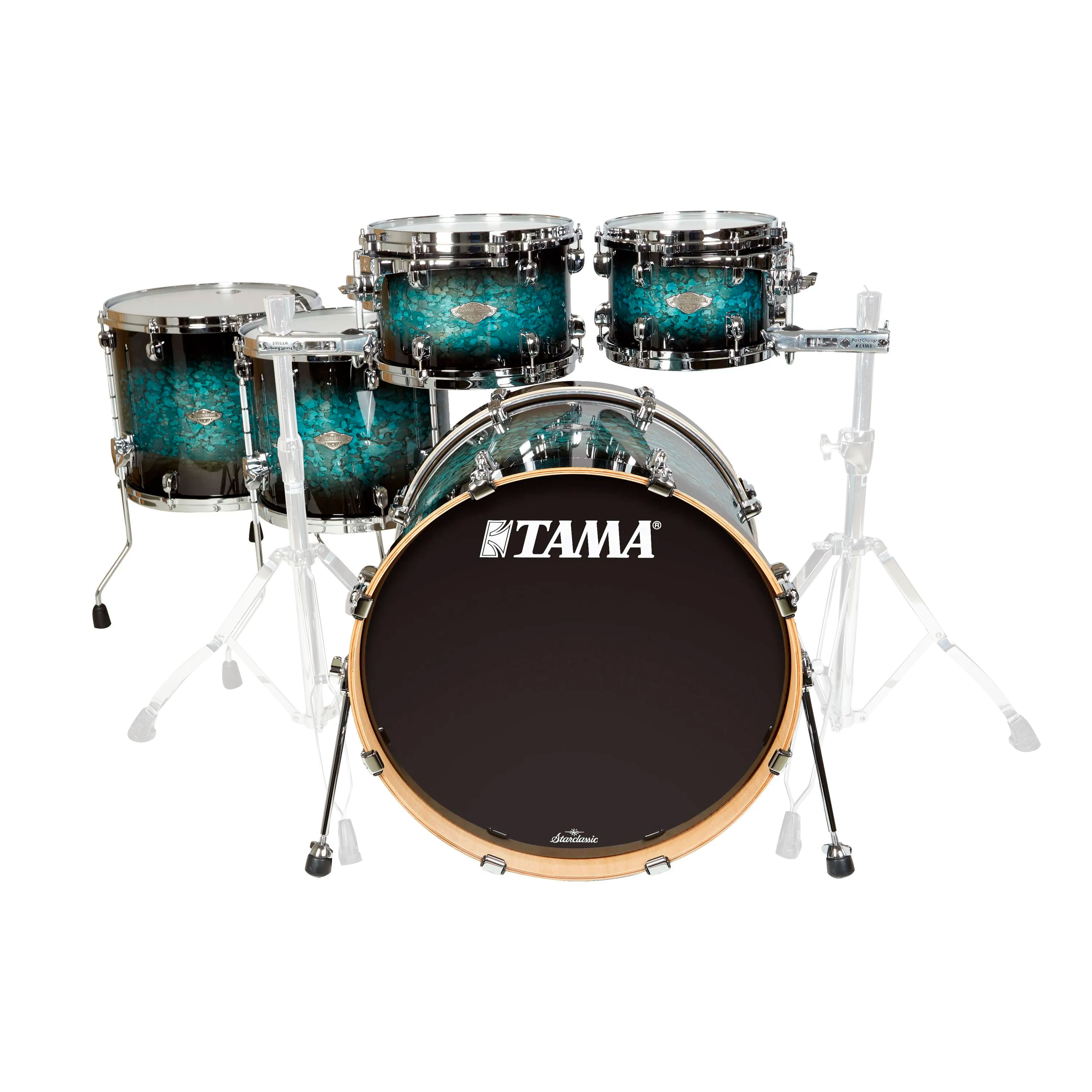 Shell Pack Tama Starclassic Performer MBS52RZS 5 piezas - Molten Steel Blue Burst - MBS52RZS MSL SHELL PACK 5PC TAMA