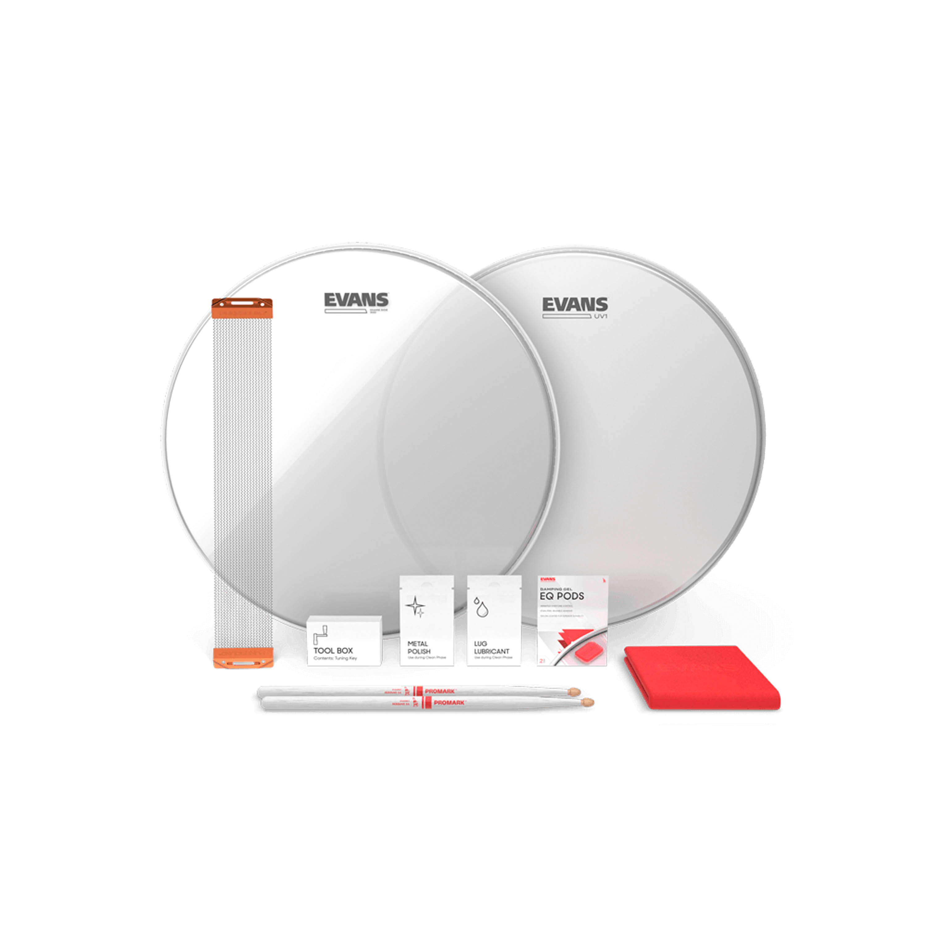 Kit para caja Evans Tune Up UV1 de 14" - ESTUK-14UV1-1 PACK ACCESORIOS PERCUSION EVANS