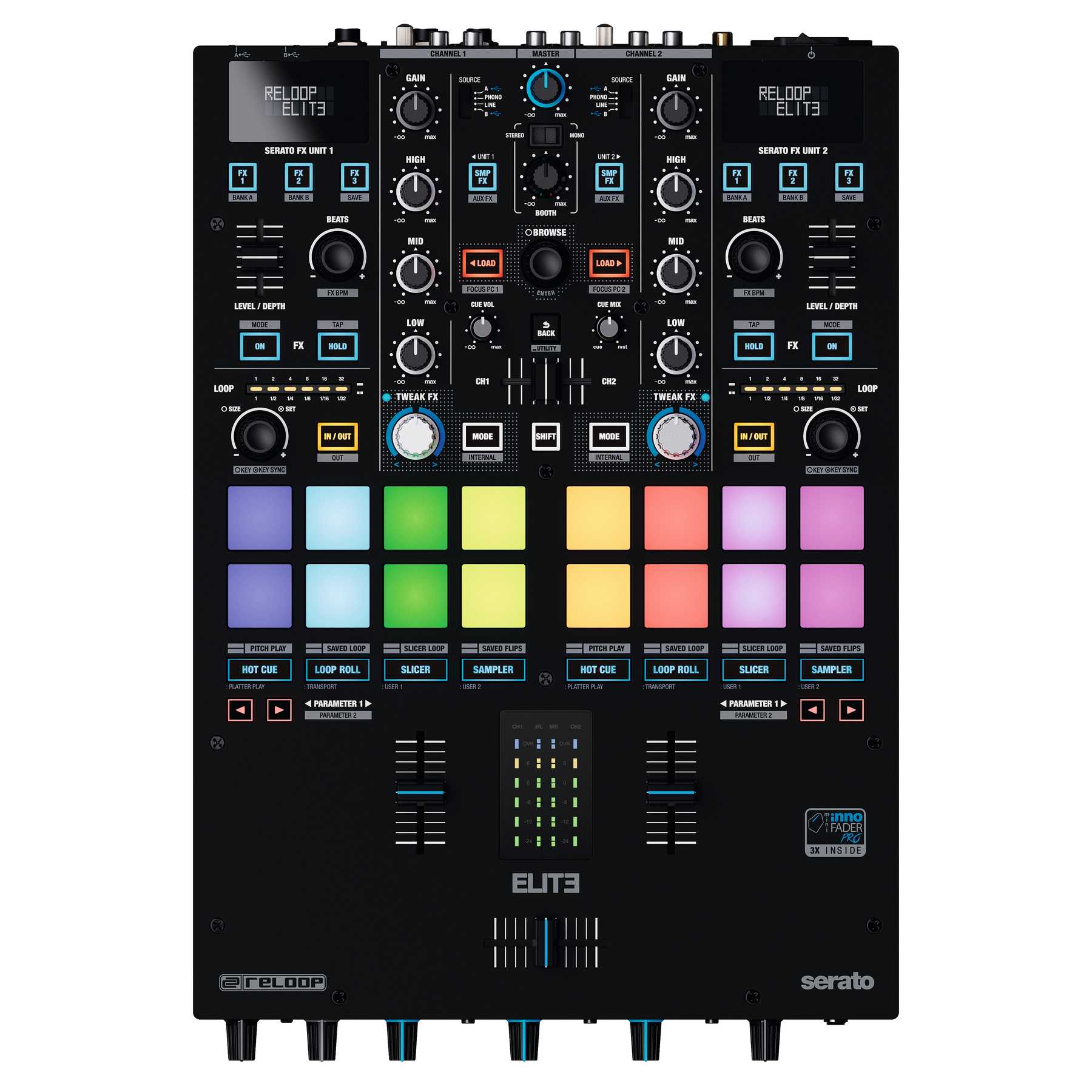 Mixer DJ De Batalla Reloop Elite - MIXER RELOOP ELITE BK MIXER DJ RELOOP