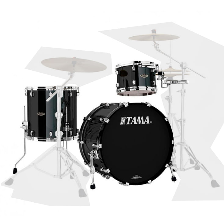 Shell pack Tama Startclassic Walnut Birch Bombo 20"x14" - Piano Black - WBS30RS-PBK PBK SHELL PACK STARCLASSIC WALNUT BIRCH TAMA