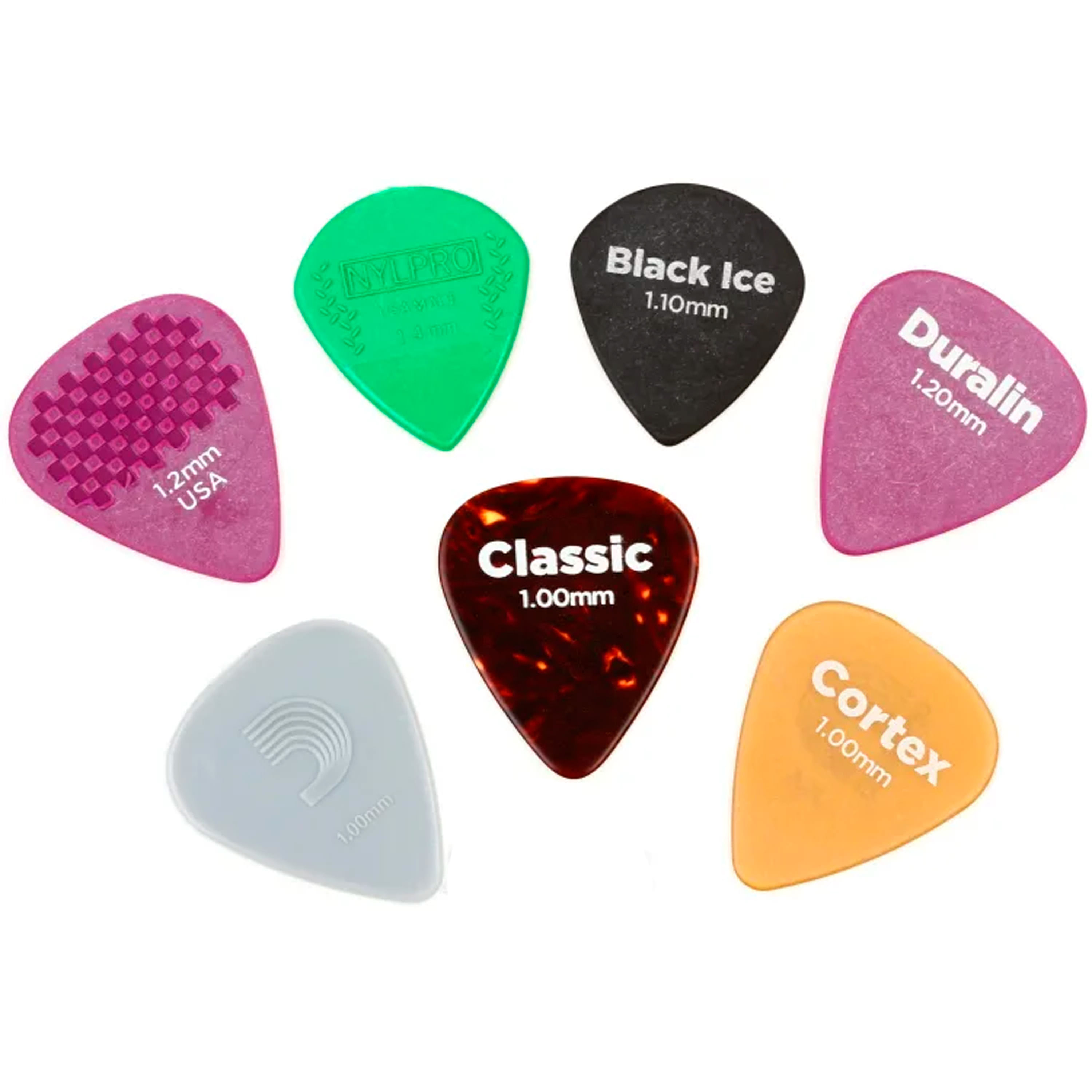 Pack de uñetas D'Addario 1XVP6-5 Medium de 7 unidades - 1XVP6-5 PACK UÑETAS SURTIDO HEAVY 7 UNIDADES DADDARIO