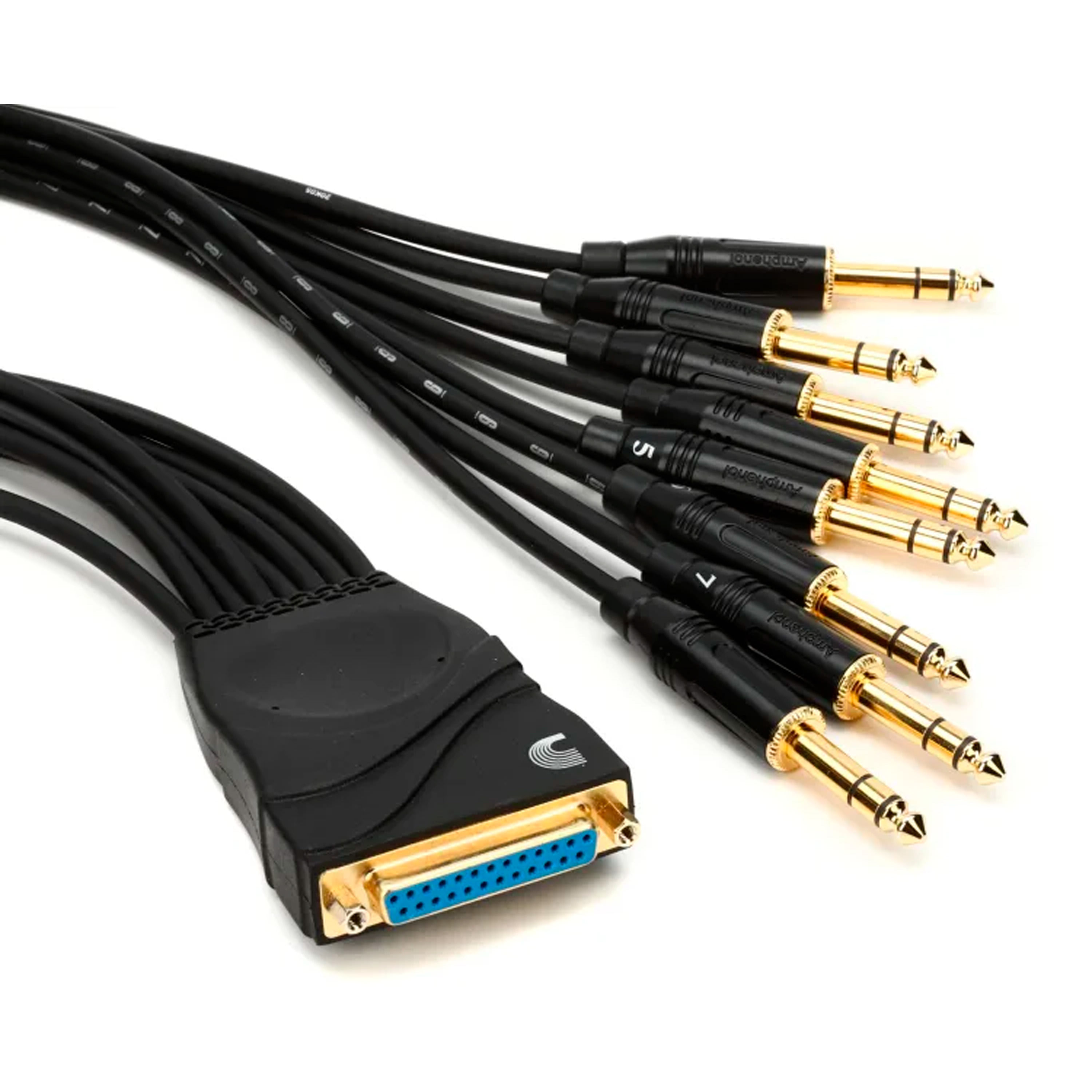 Cable D'Addario PW-TRSB-01 de DB25 a TRS 50 cm - PW-TRSB-01 CABLE DB25 - TRS 0.5M DADDARIO