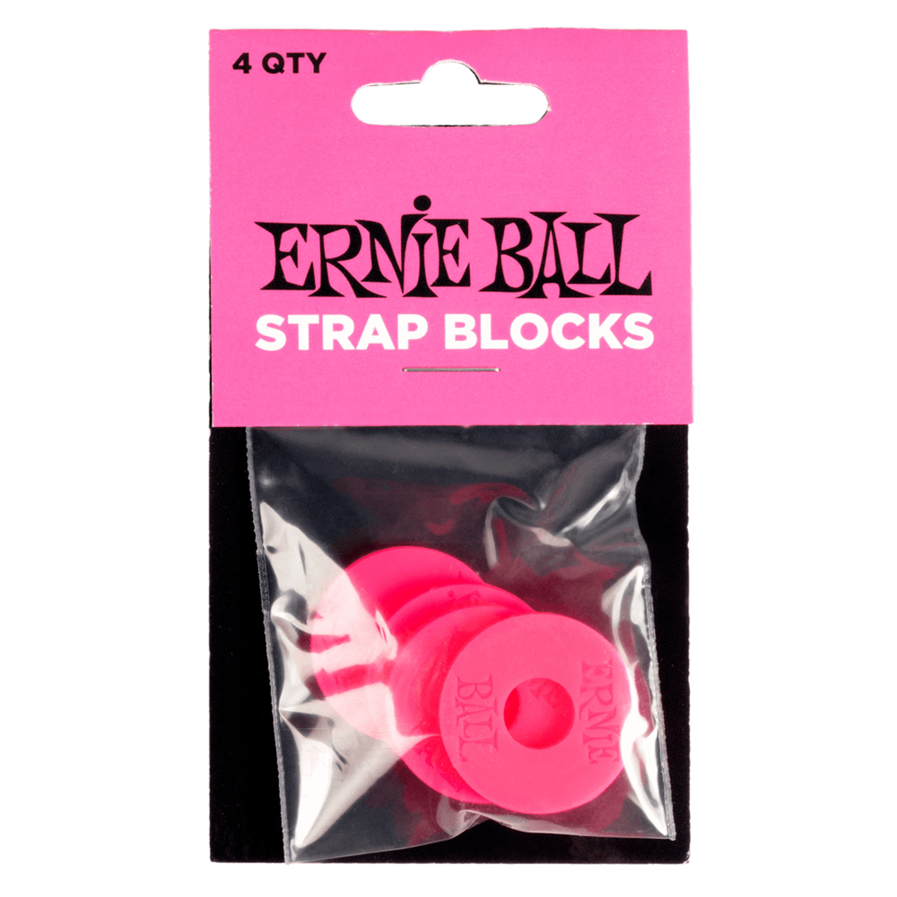 Straps Blocks Ernie Ball P05623 4 unidades - P05623 LOCK CORREA STRAP BLOCK 4 UNIDADES PINK ERNIE BALL
