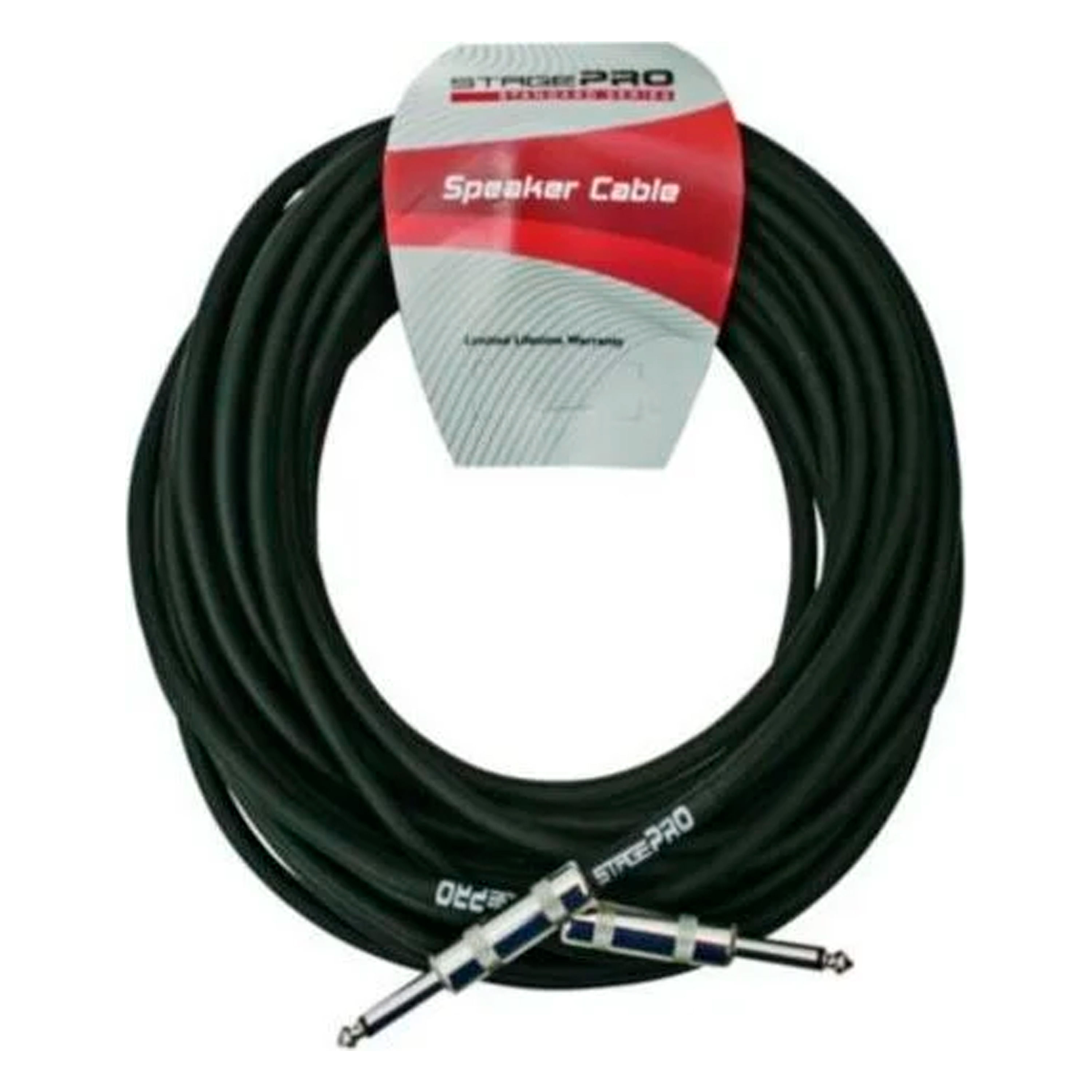 Cable de parlante StagePro SPG5014S de 15 metros - SPG5014S CABLE PARLANTE 15MTS PLUG RECTO 1/4 METAL STAGEPRO