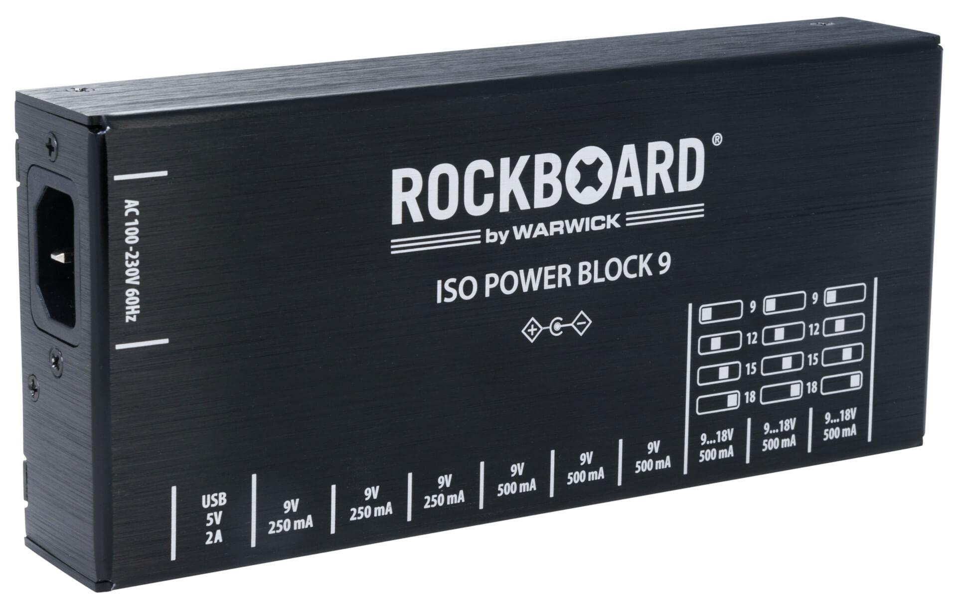 Fuente de poder Rockboard RBO Power Block ISO 9 IEC - RBO POW ISO 9 IEC FUENTE PODER PEDAL ROCKBOARD