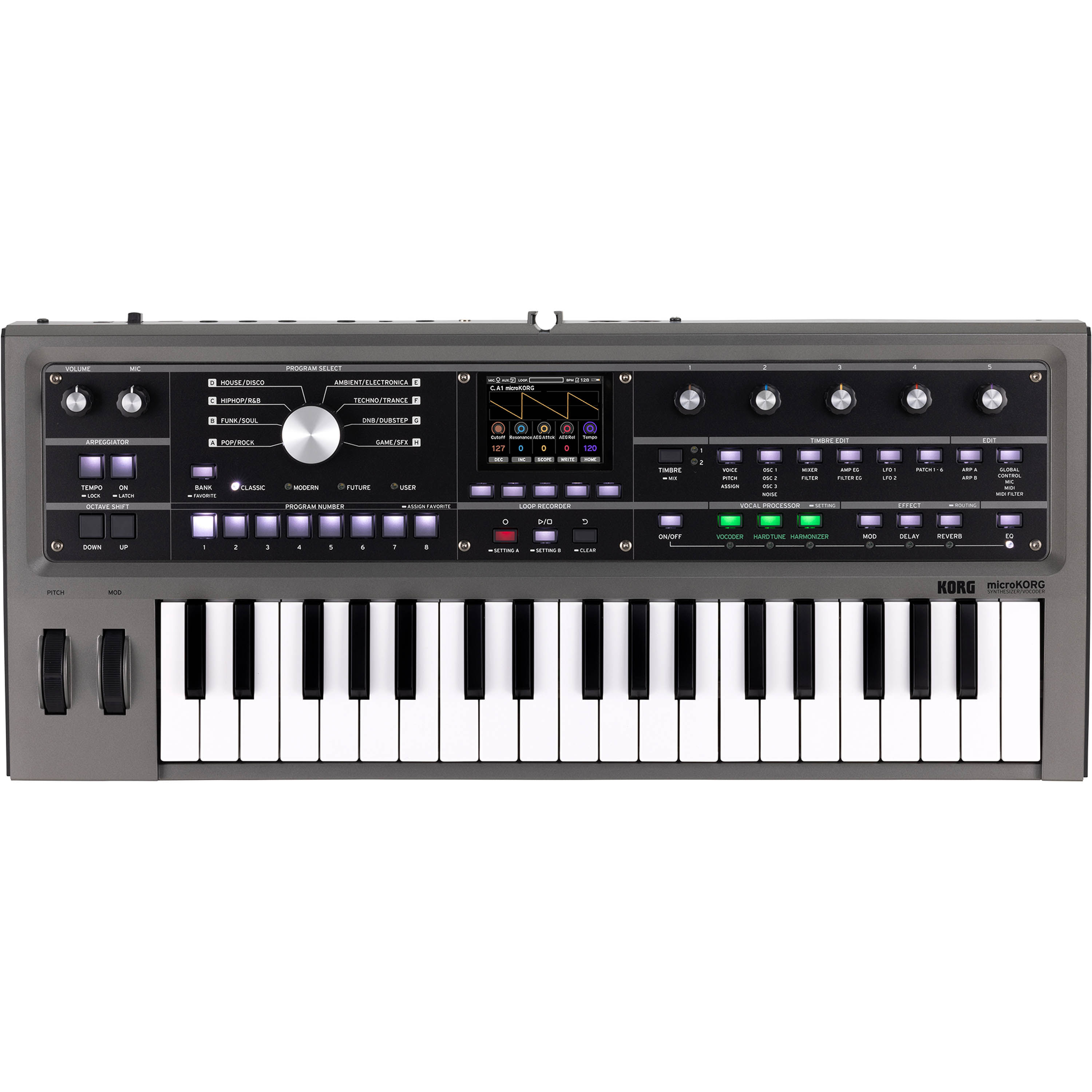 Sintetizador Vocoder Korg microKorg2 - Black - MK-2 SINTETIZADOR MICROKORG 2 KORG