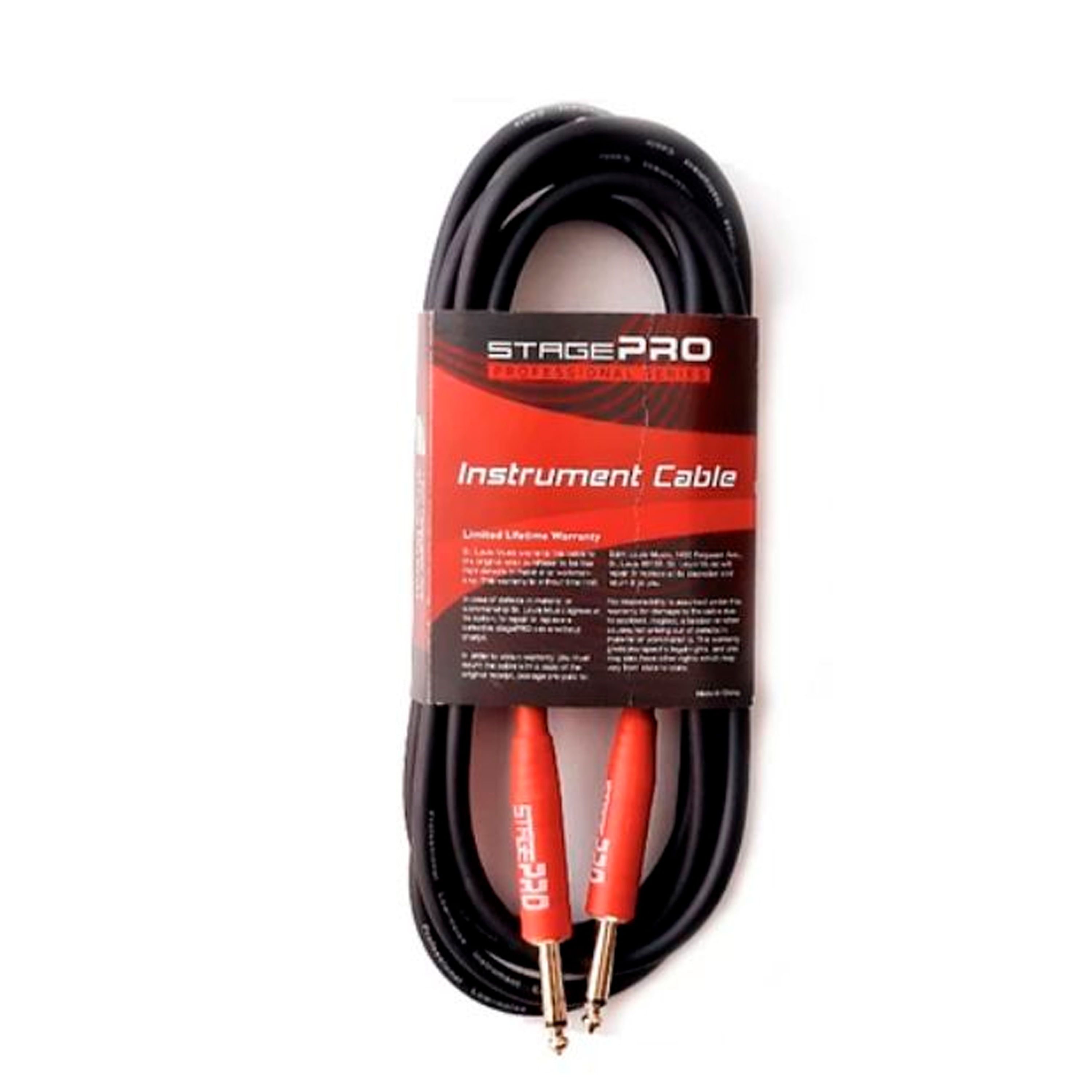 Cable de instrumento Stagepro SPG10G de 3 metros - SPGP10G CABLE INSTRUMENTO 3MTS PLUGS RECTOS 1/4-1/4 PRO STAGEPRO