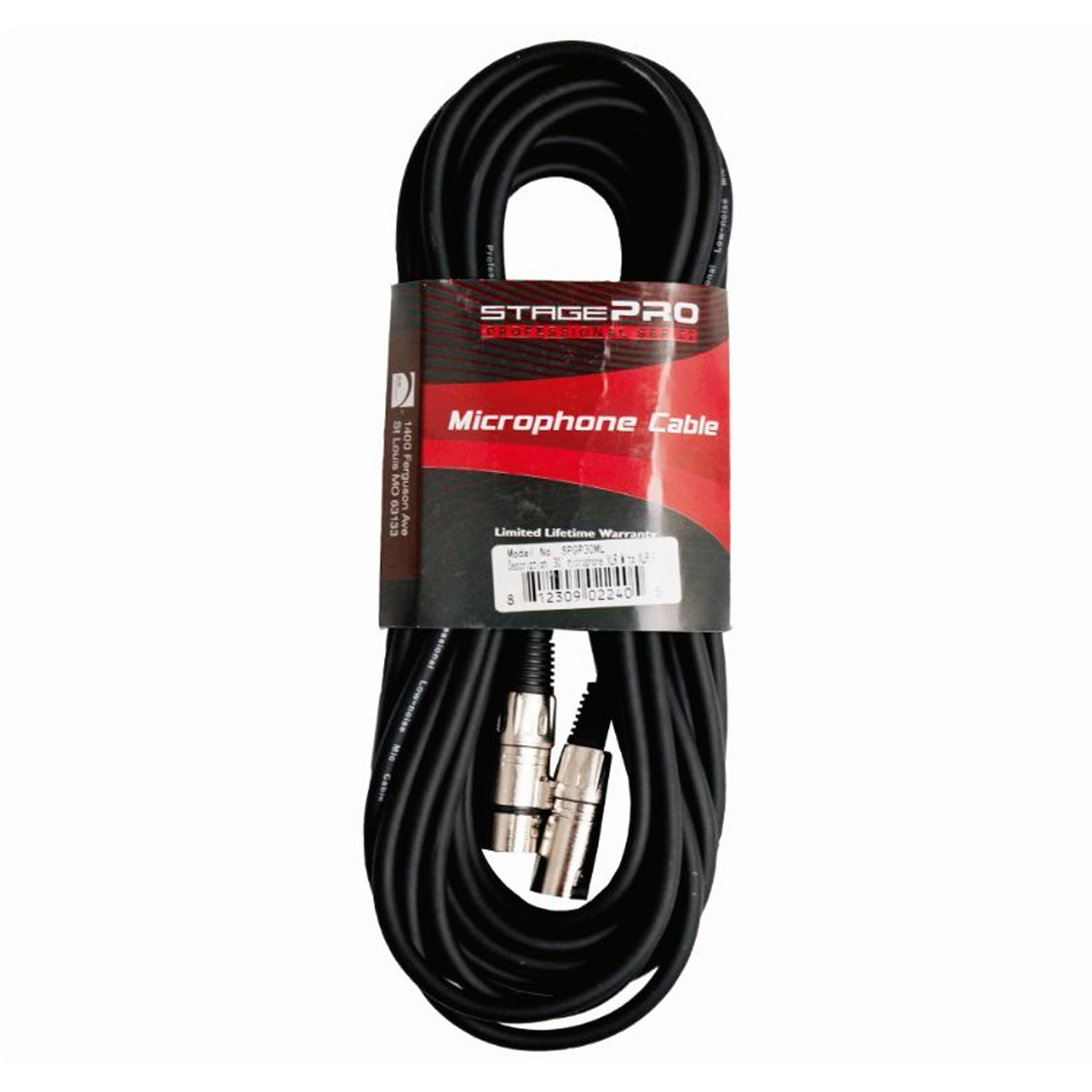 Cable de micrófono Stagepro SPGP10ML PRO de 3 metros - SPGP10ML CABLE MICROFONO 3MTS XLR MACHO-HEMBRA PRO STAGEPRO