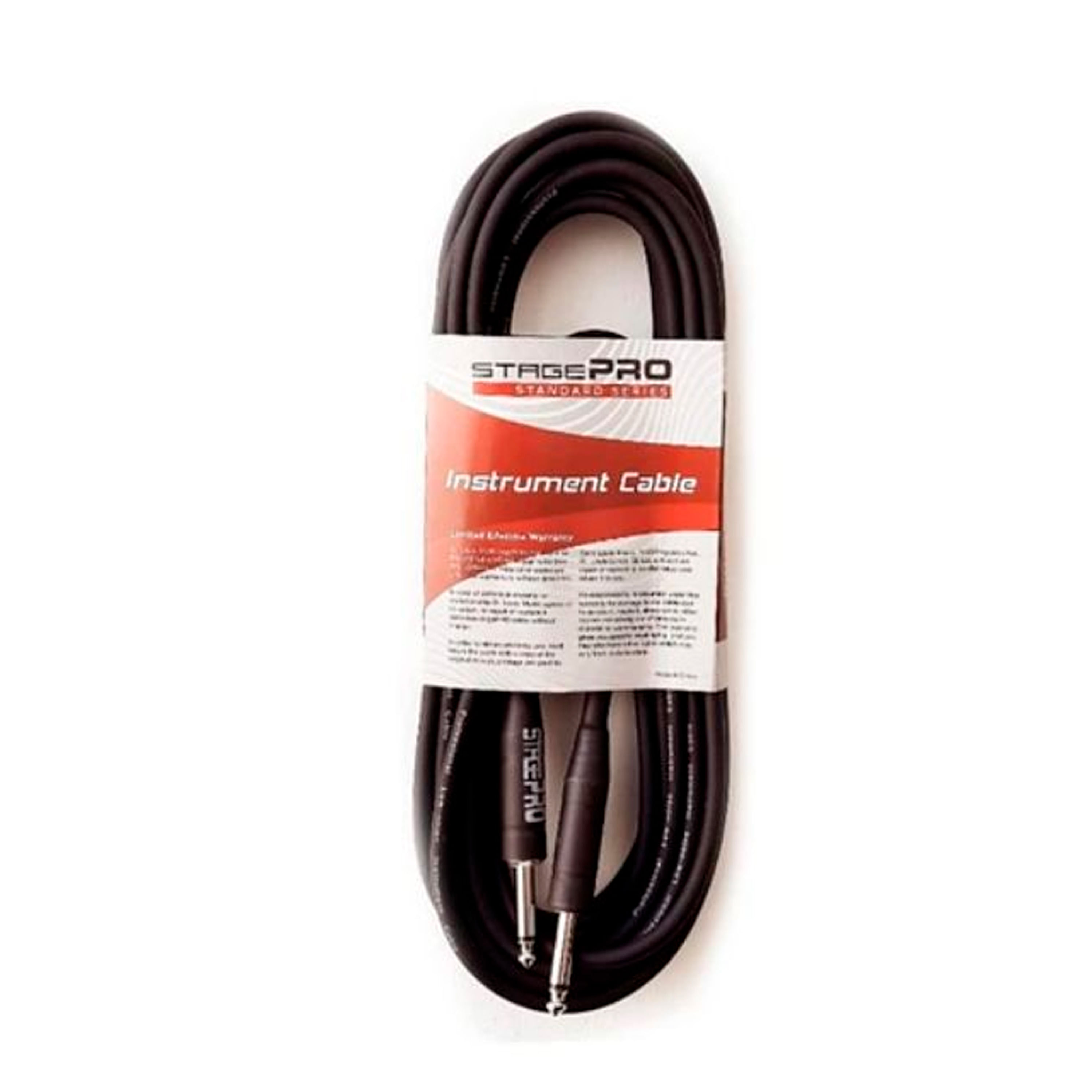 Cable de instrumento Stagepro SPG20G de 6 metros - SPG20G CABLE INSTRUMENTO 6MTS PLUGS RECTOS 1/4-1/4 STANDARD STAGEPRO