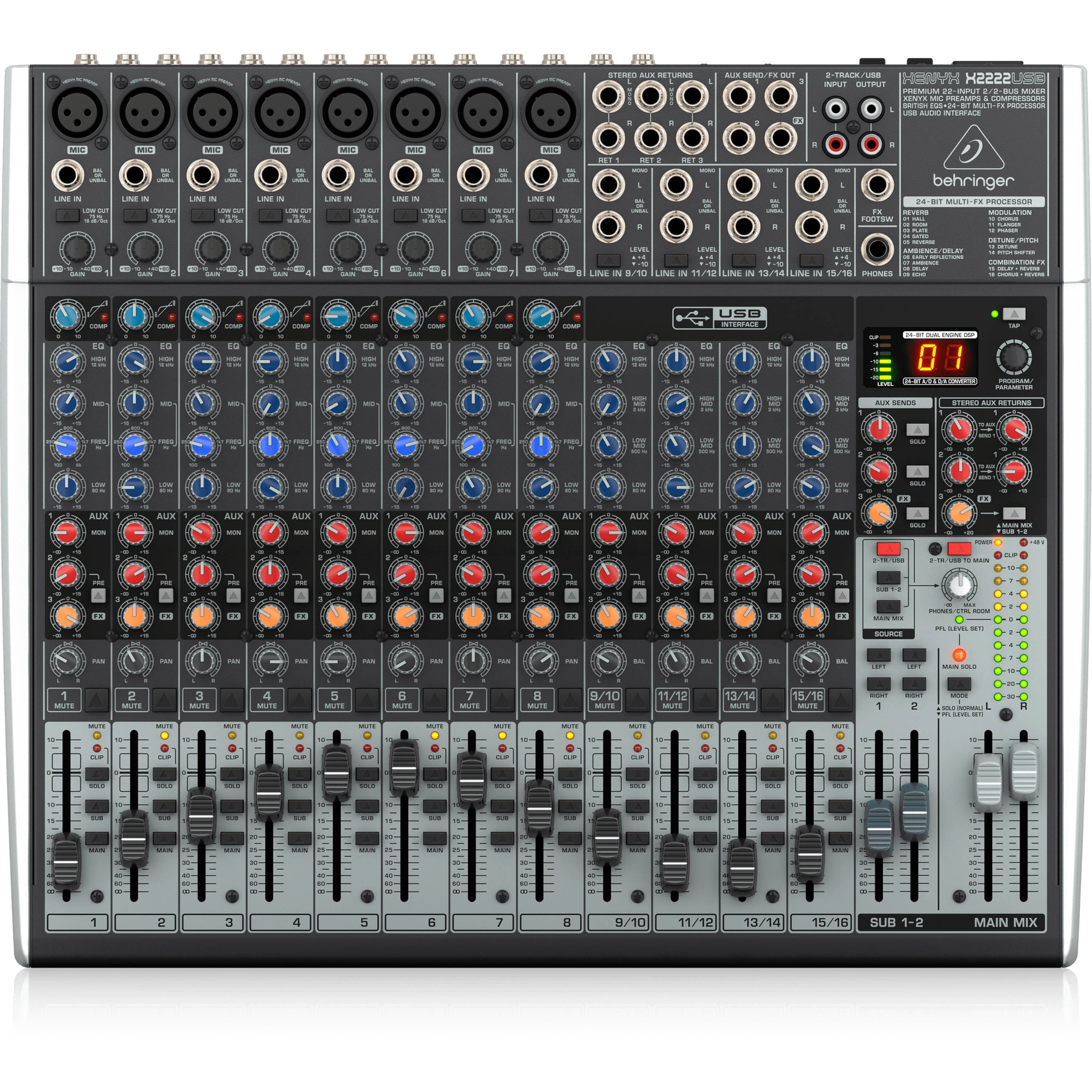Mixer Behringer X2222USB - X2222USB MIXER BEHRINGER