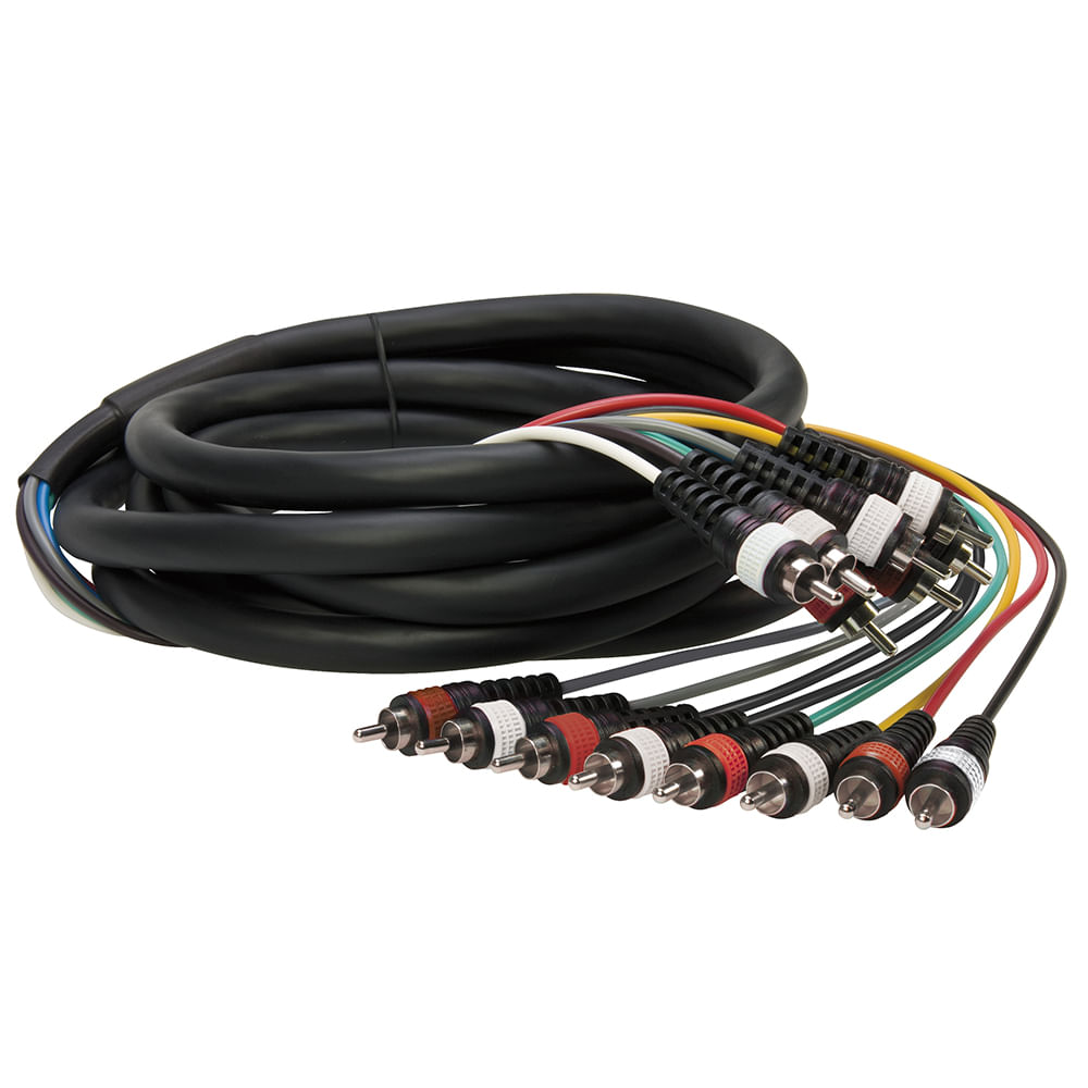 Cable Multi RCA M a RCA M Reloop - 3m - MULTI RCA M A MULTI RCA BK CABLE RCA 3 METROS RELOOP