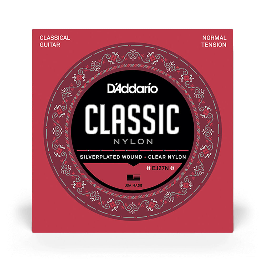 Cuerdas Para Guitarra Clásica Daddario EJ27N, Nylon - EJ27N CUERDAS GUITARRA CLASICA DADDARIO