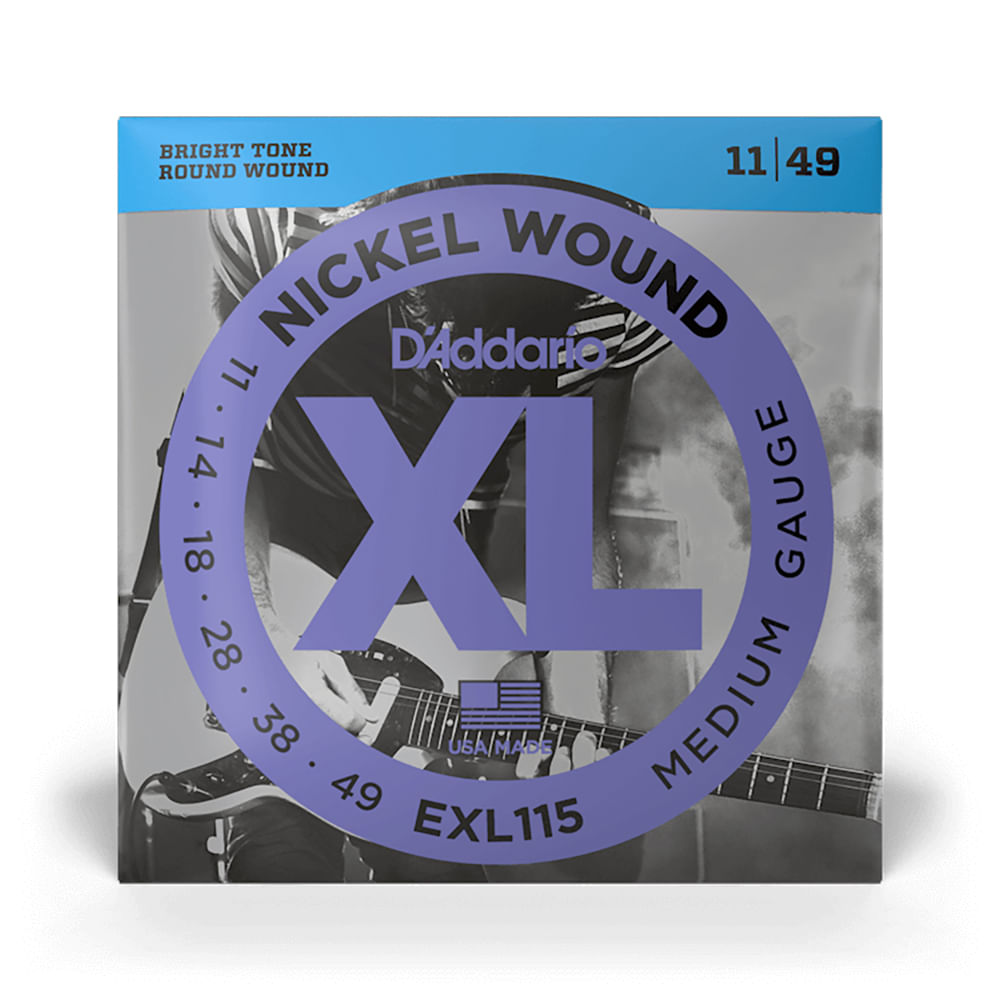 Cuerdas Para Guitarra Eléctrica Daddario EXL115 - 11-49 - EXL115 CUERDAS GUITARRA ELECTRICA 011-049 DADDARIO