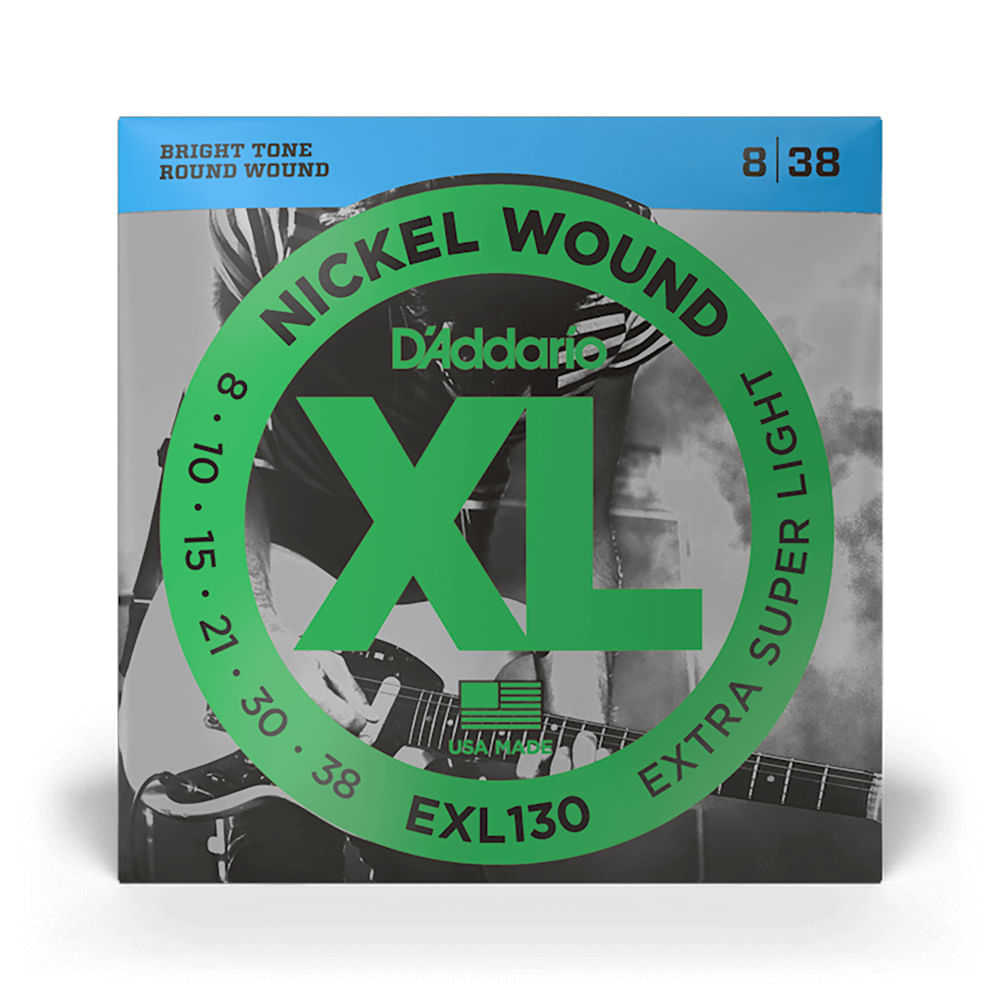 Cuerdas Para Guitarra Eléctrica Daddario EXL130 08-38 - EXL130 CUERDAS GUITARRA ELECTRICA 008-038 DADDARIO