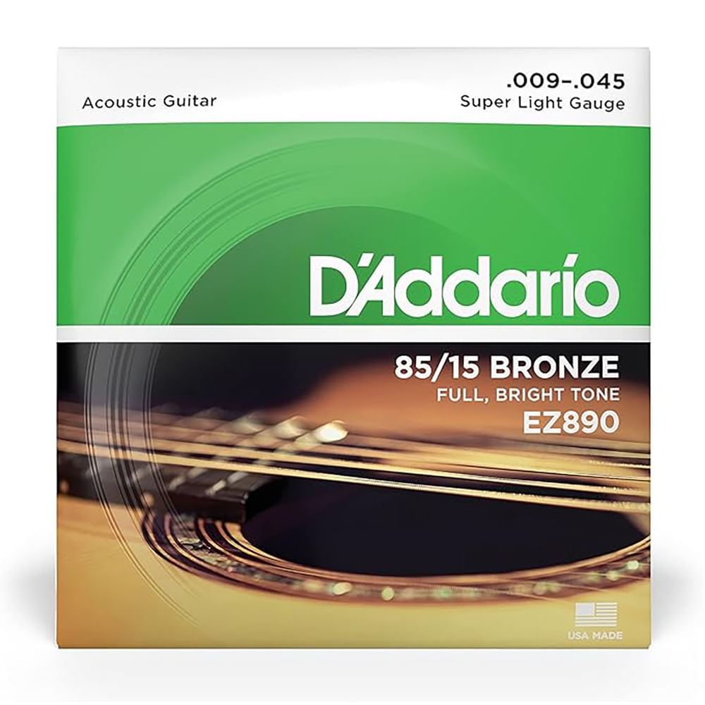 Cuerdas Para Guitarra Acústica Daddario EZ890 09-45 - EZ890 CUERDAS GUITARRA FOLK 009-045 DADDARIO