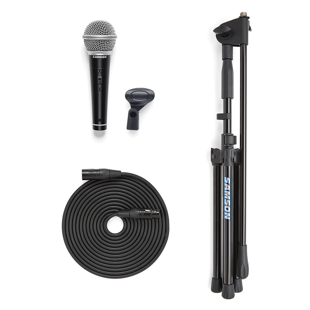 Pack Micrófono Con Atril Y Cable Samson VP10X - VP10X BK PACK MICROFONO SAMSON