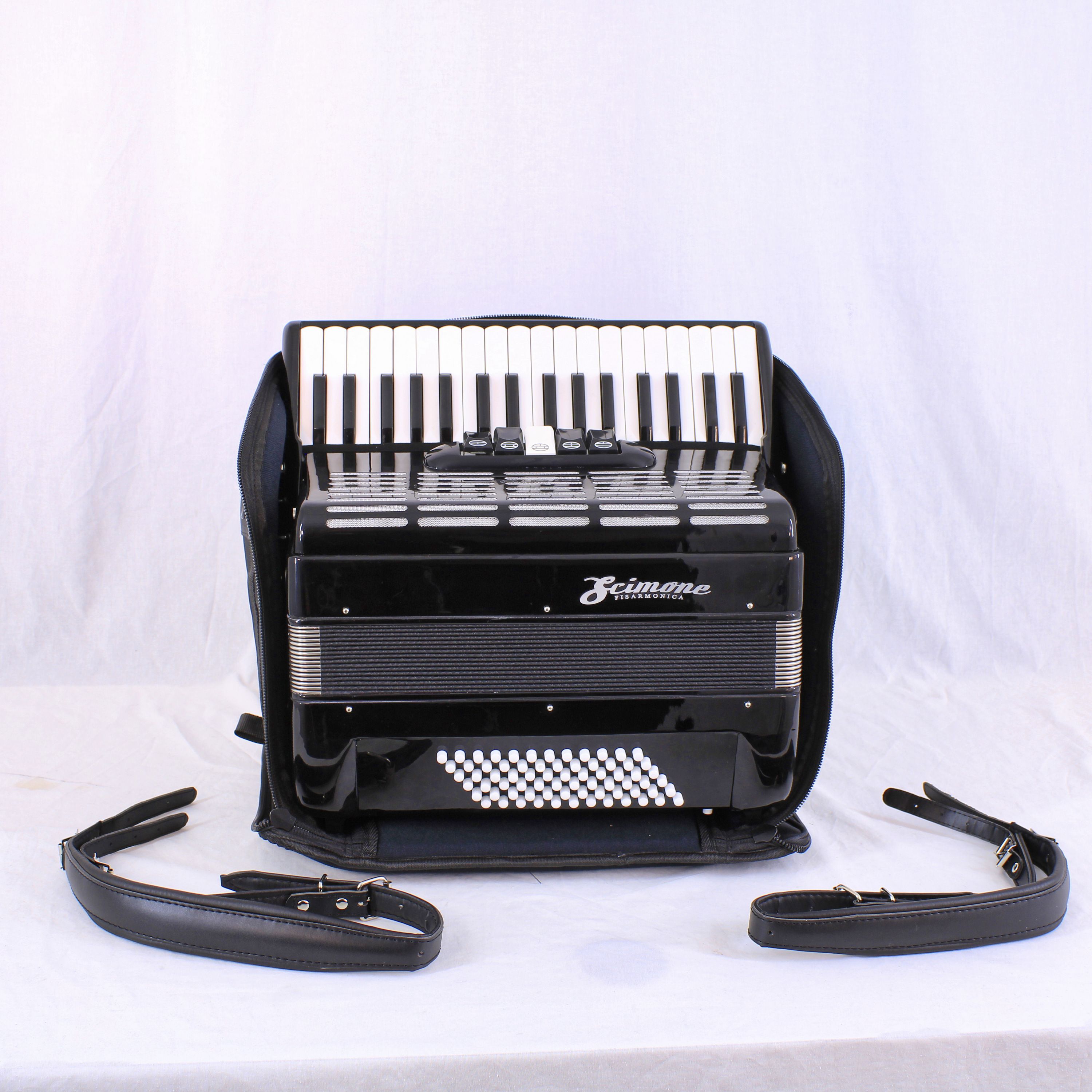 Acordeón Scimone 2353 72 bajos - 34 teclas - color negro OPENBOX - 2353 34K BK ACORDEON 72 BAJOS C/CASE SCIMONE OPENBOX