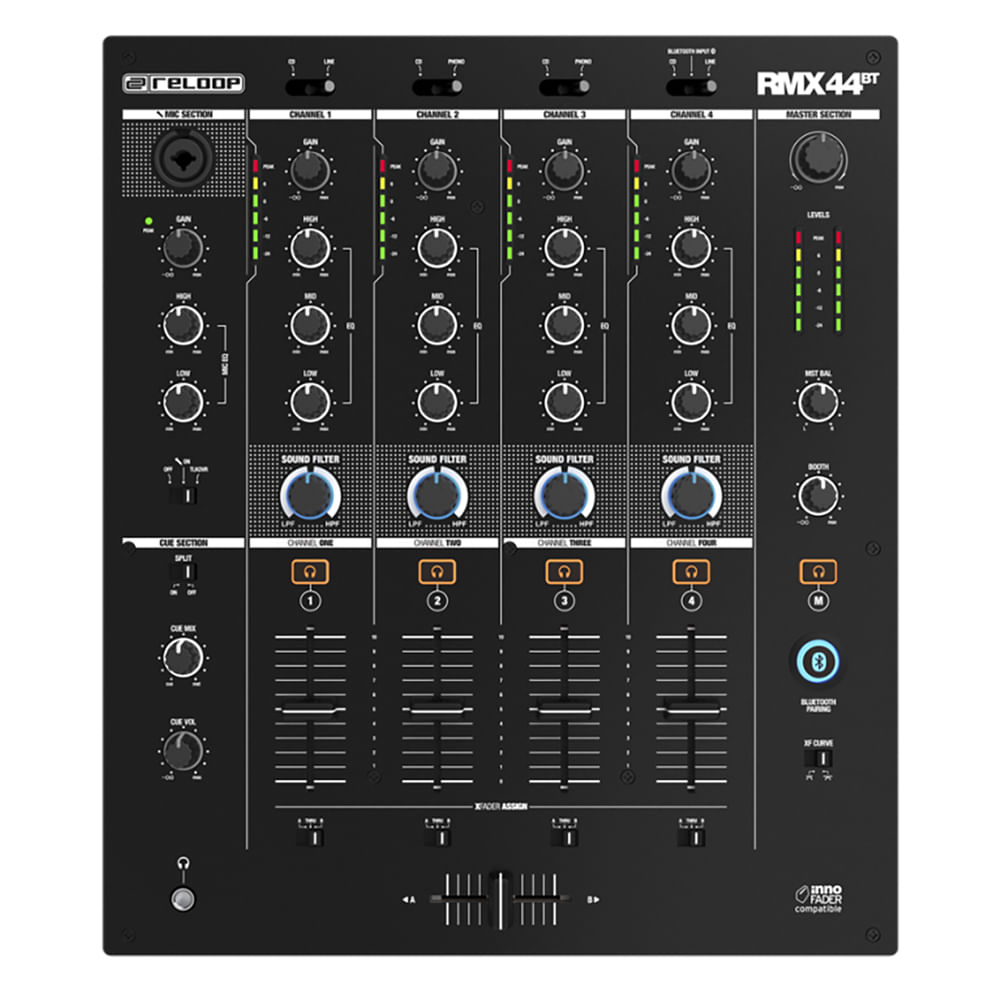 Mixer Dj Reloop RMX-44 BT - RMX-44 BT BK MIXER DJ RELOOP