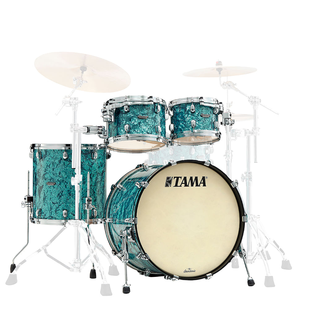 Shell Pack Tama Starclassic Maple MR42TZS TQP - Turquoise Pearl - MR42TZS TQP BATERIA TRASNPARENT QUARTZ TAMA
